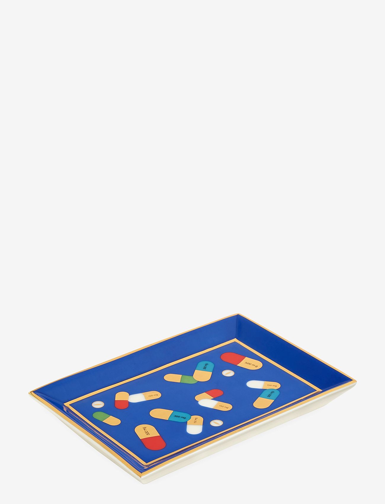 Jonathan Adler - Full Dose Rectangle Tray - trays - blue, red - 1