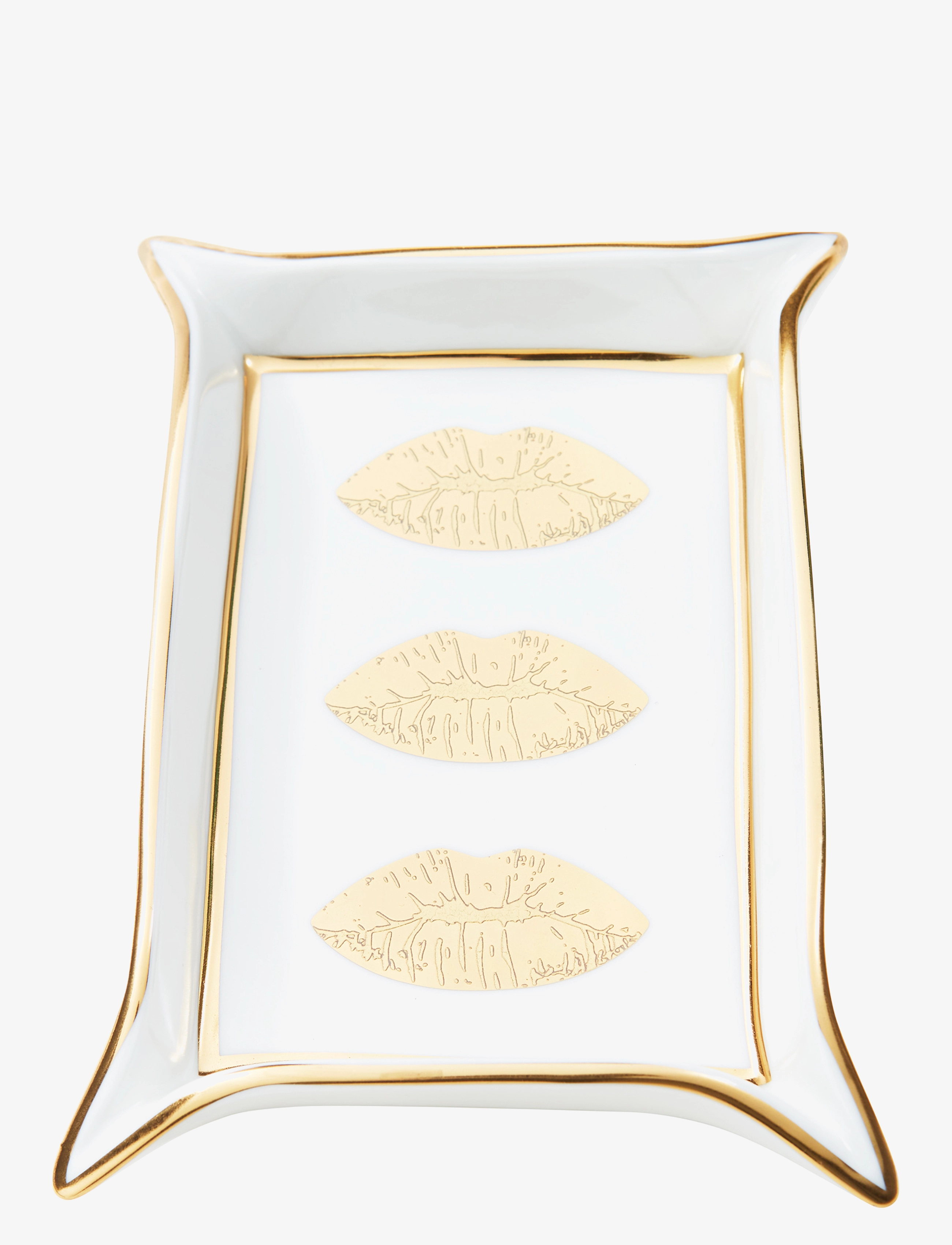 Jonathan Adler Lips Valet Tray, Bakke, Multi/mønstret, Str: ONE SIZE x 7