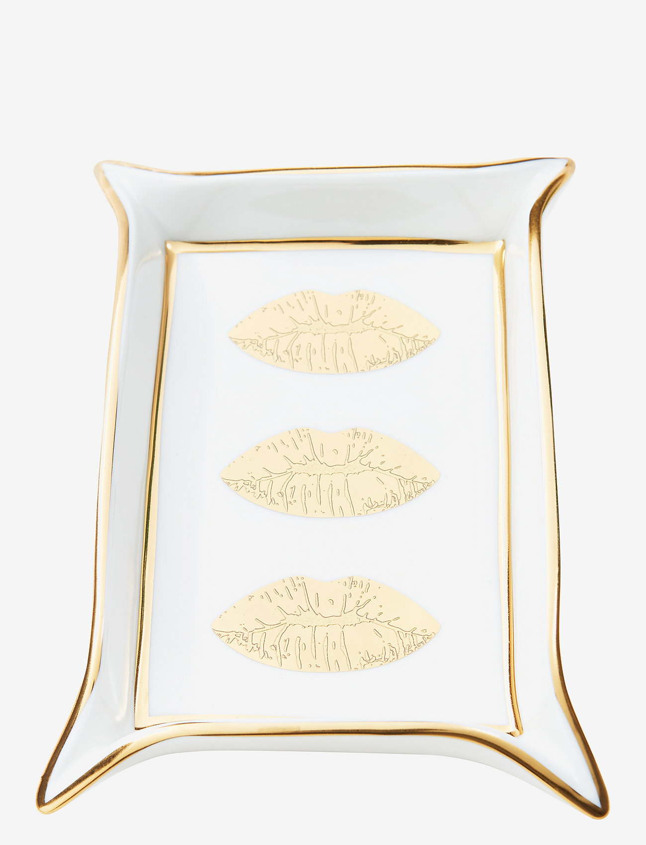 Jonathan Adler - Lips Valet Tray - köp efter pris - white/gold - 0