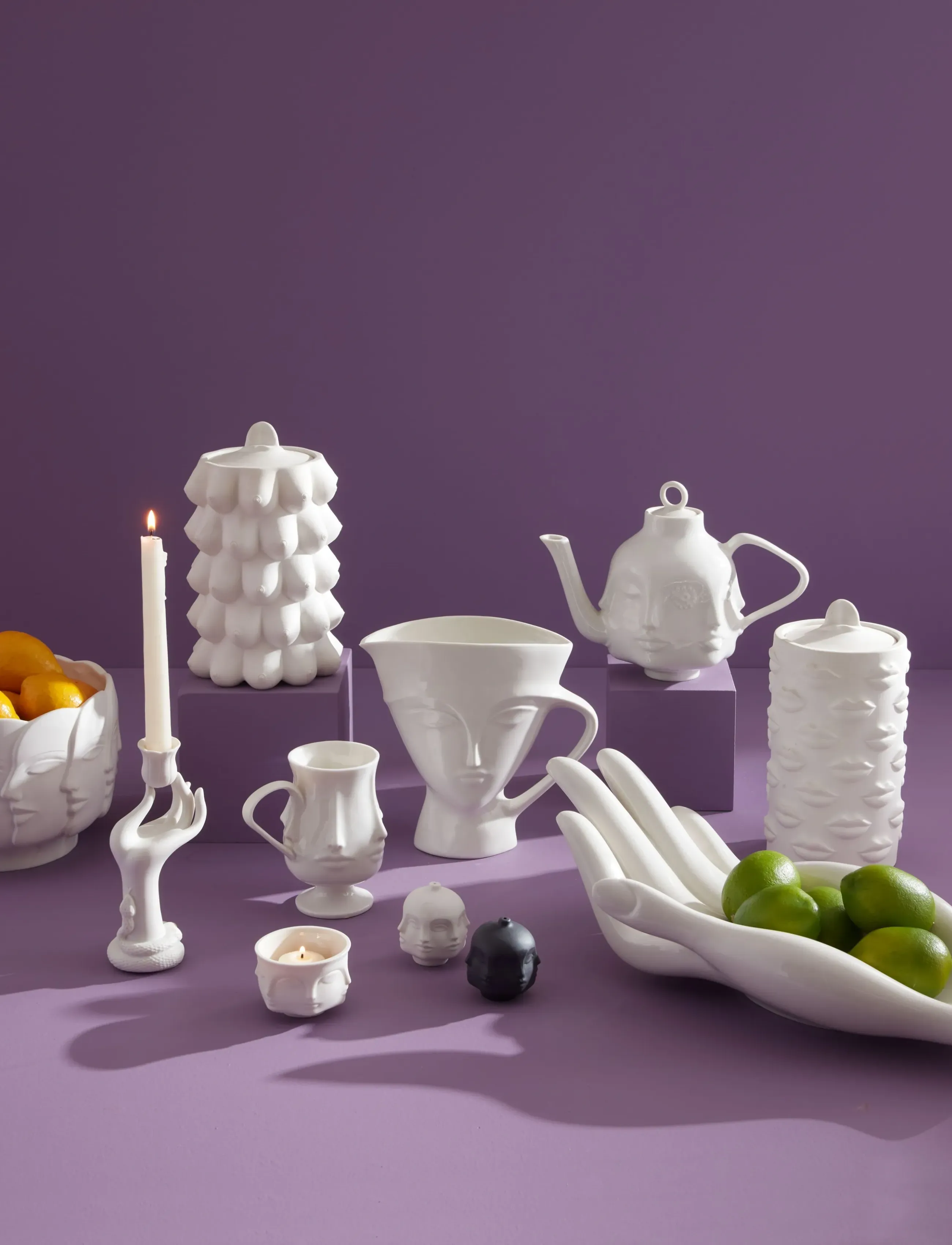 Jonathan Adler - Eve Fruit Bowl - hedelmäkulhot - white - 3
