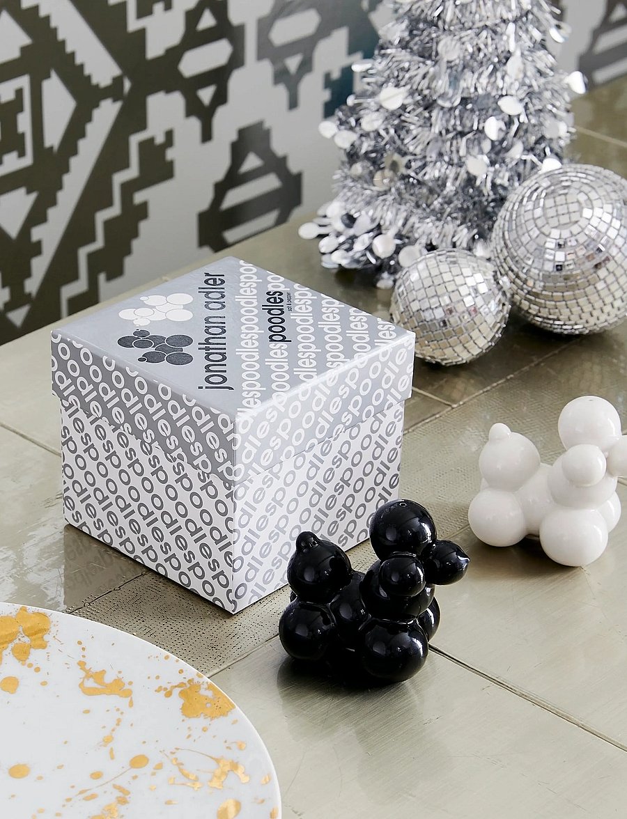Jonathan Adler - Poodle S&P - figuren & skulpturen - black/white - 0
