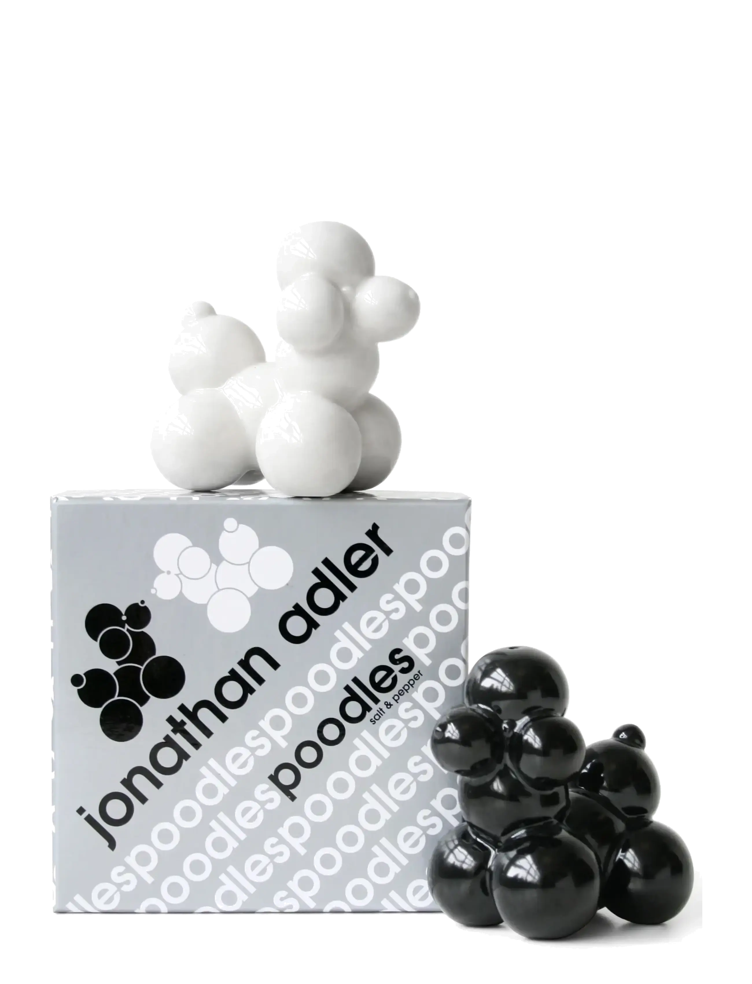 Jonathan Adler - Poodle S&P - skulpturer & figurer - black/white - 2