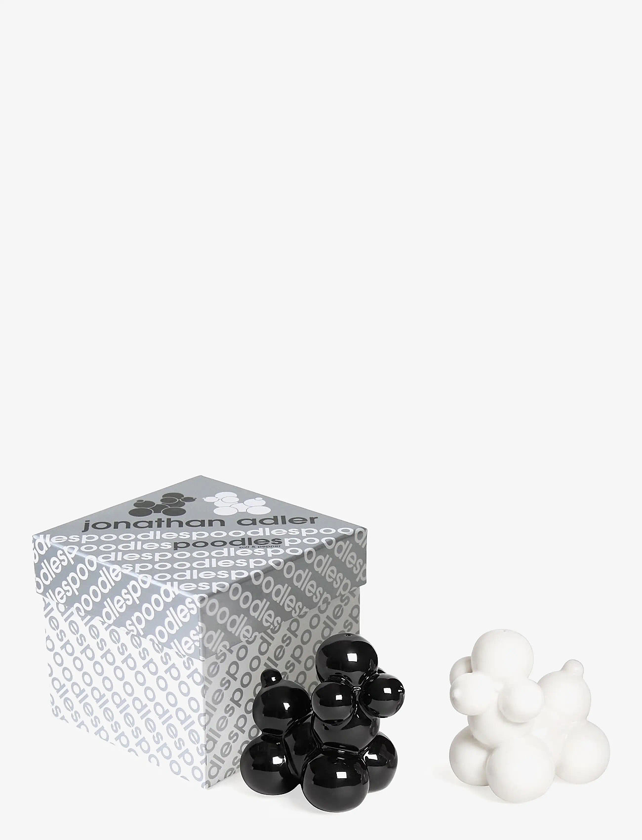 Jonathan Adler - Poodle S&P - skulpturer & figurer - black/white - 3