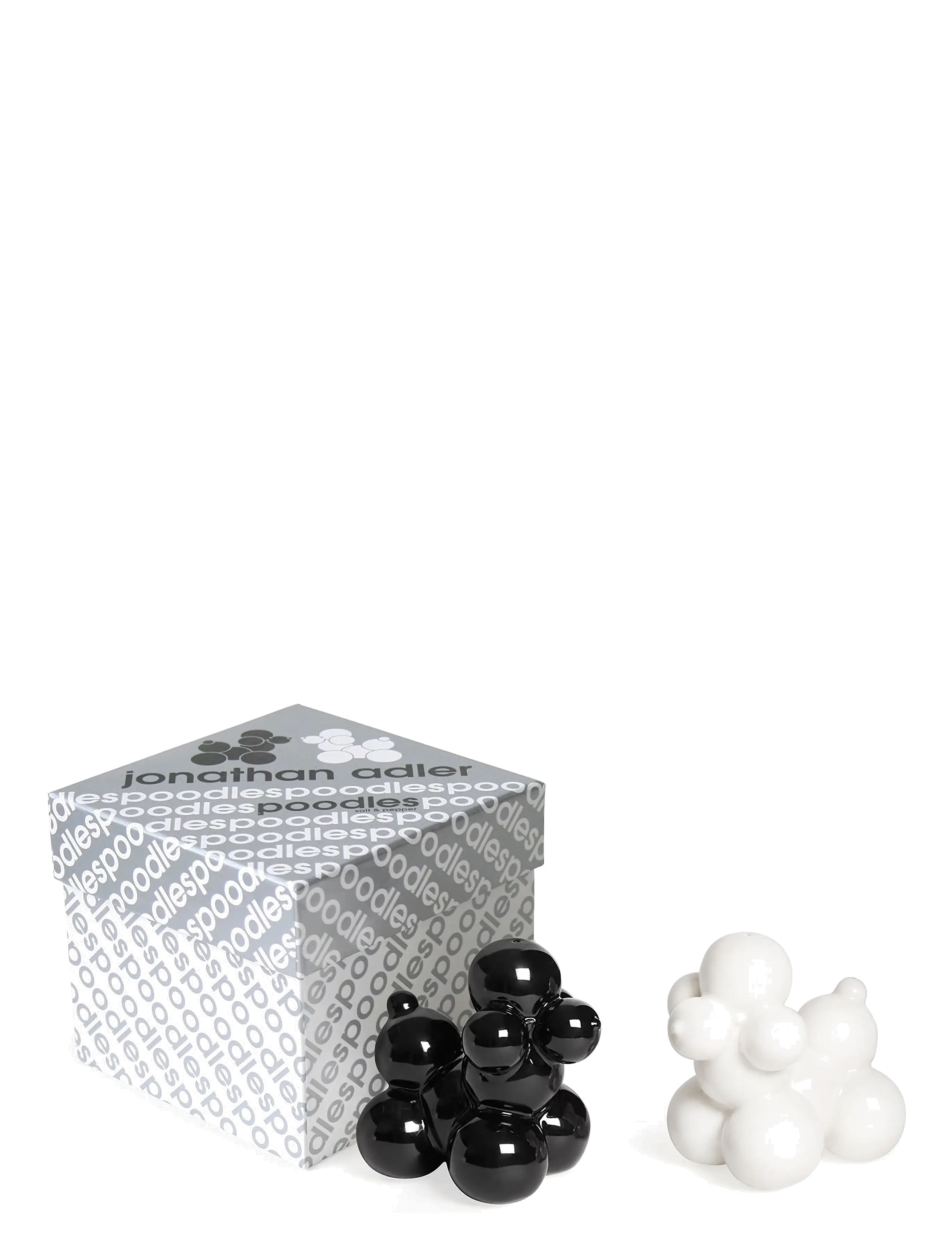 Jonathan Adler - Poodle S&P - skulpturer & figurer - black/white - 3