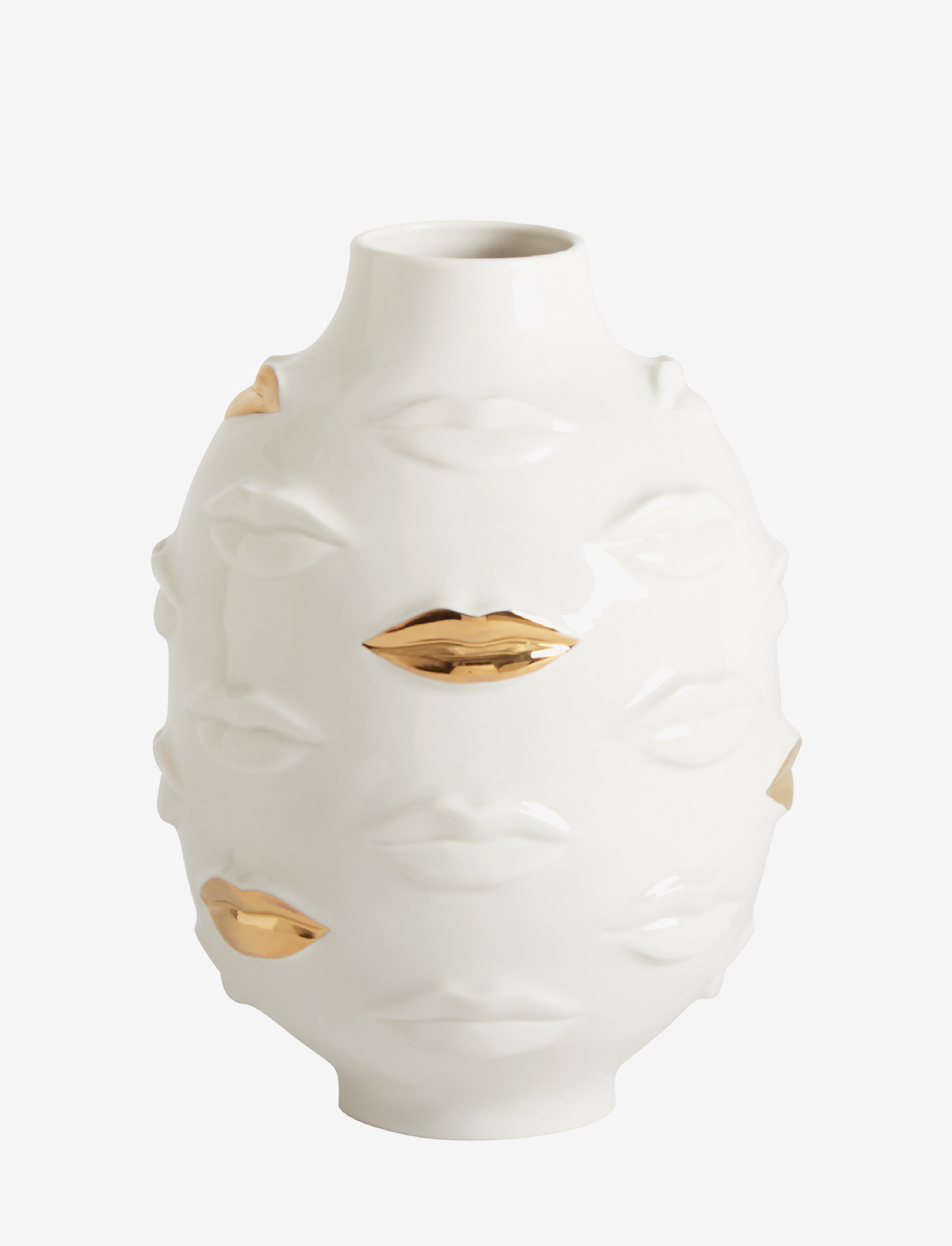 Jonathan Adler - Gilded Muse Gala Round Vase - osta hinnan perusteella - white/gold - 3