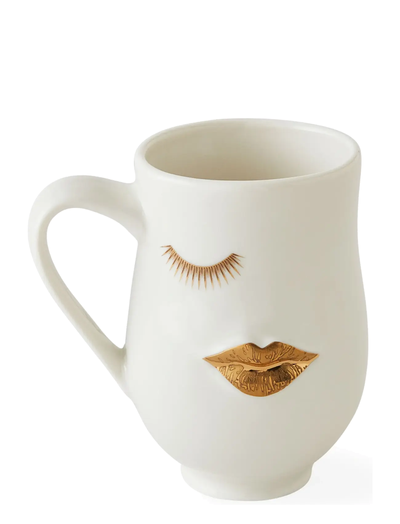 Jonathan Adler Gilded Mr. And Mrs. Muse Mug, Coffee Kop, Hvid, Str: 50 CL