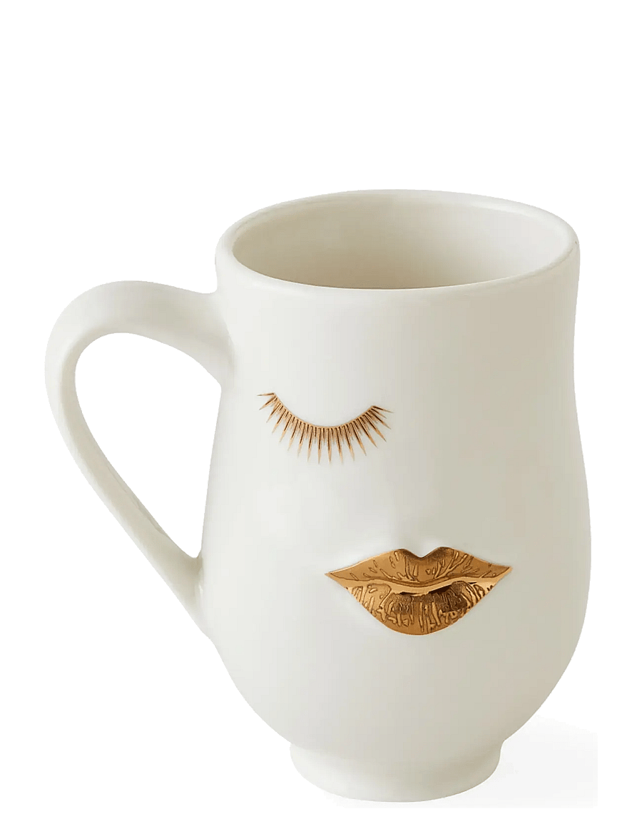 Jonathan Adler - Gilded Mr. and Mrs. Muse Mug - white/gold - 0