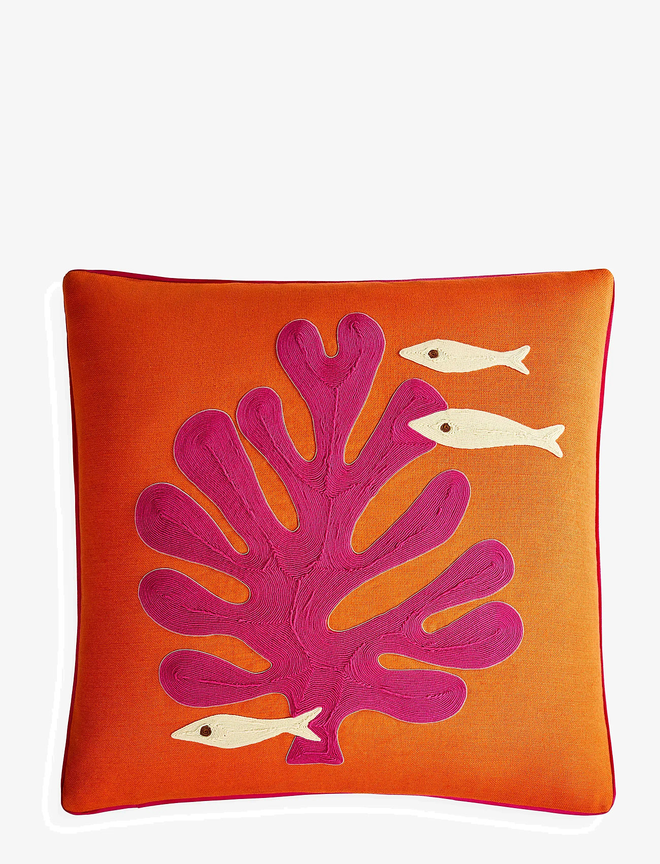 Jonathan Adler - UK KIT Playa Corded Pillow Coral - pyntepuder - orange - 1