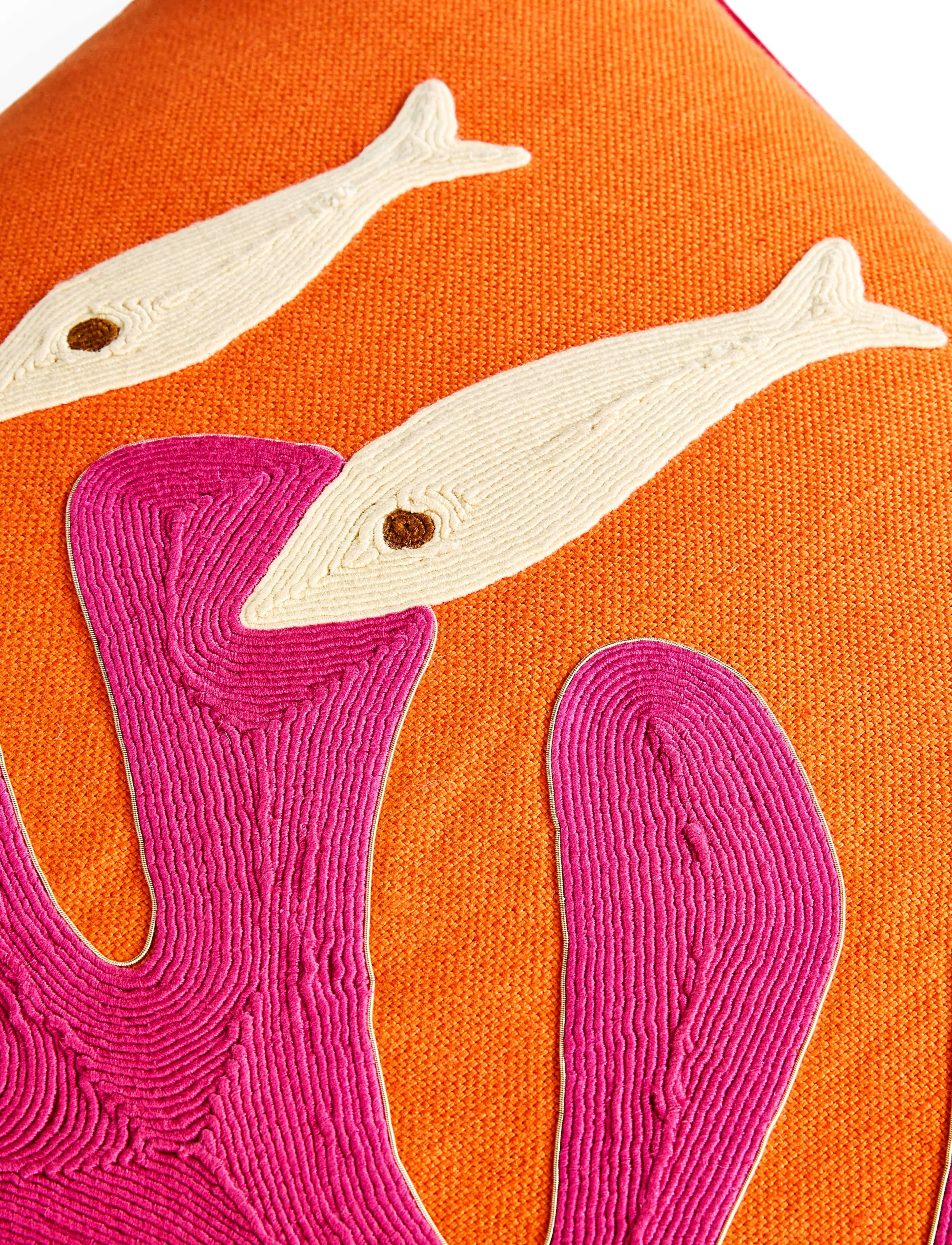 Jonathan Adler - UK KIT Playa Corded Pillow Coral - koristetyynyt - orange - 3