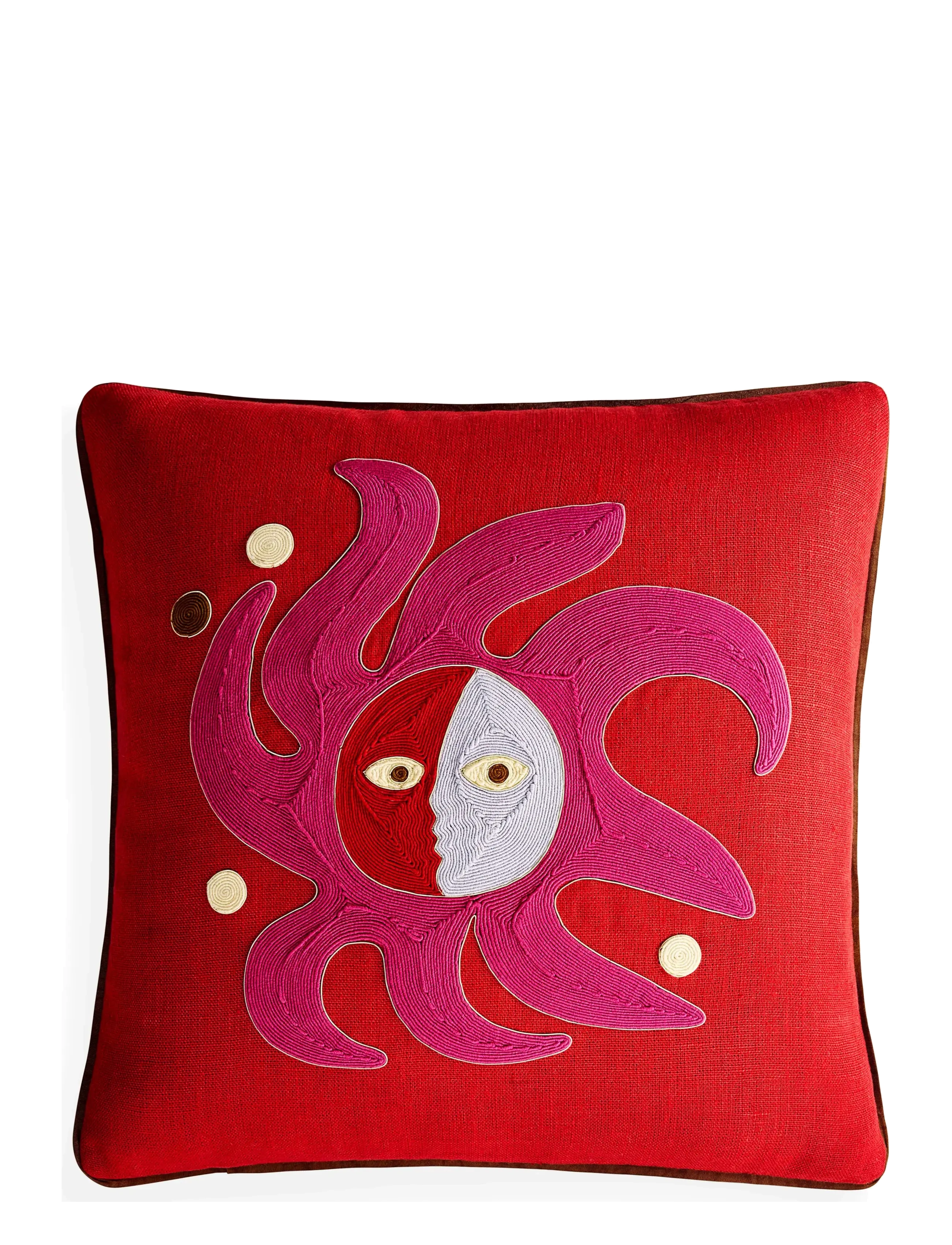 Jonathan Adler Uk Kit Playa Corded Pillow Sun, Pudder, Rød, Str: ONE SIZE