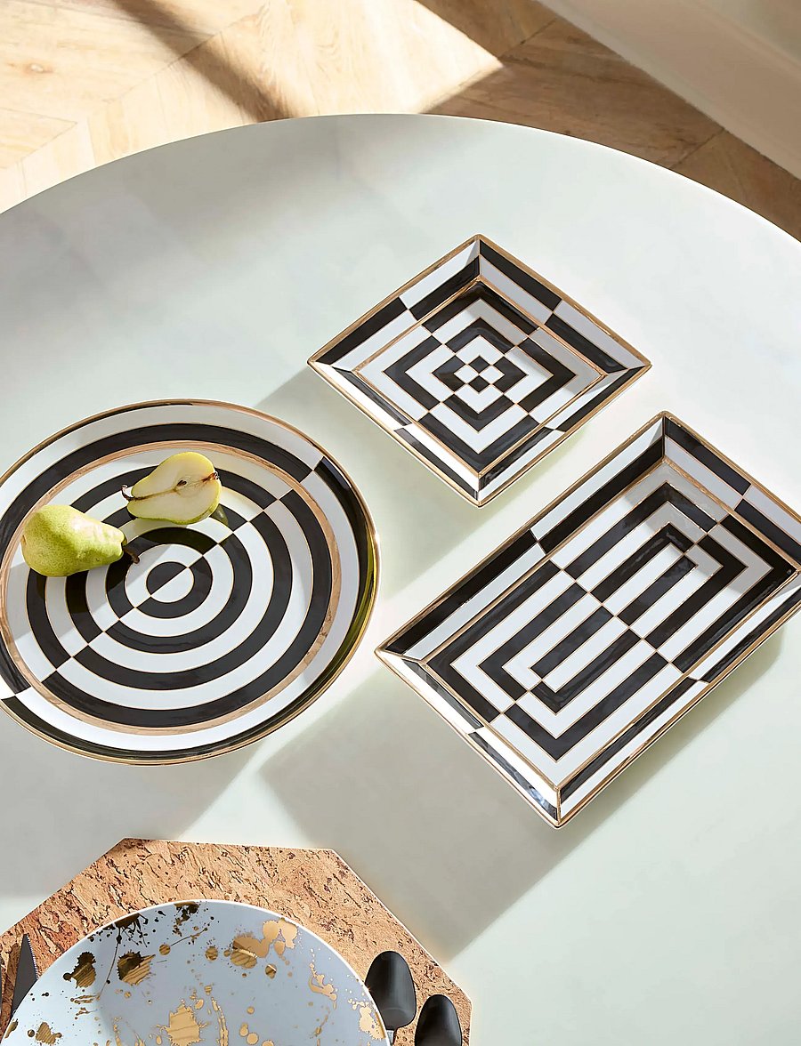 Jonathan Adler - Op Art Round Serving Tray - tabletts - resource - 3