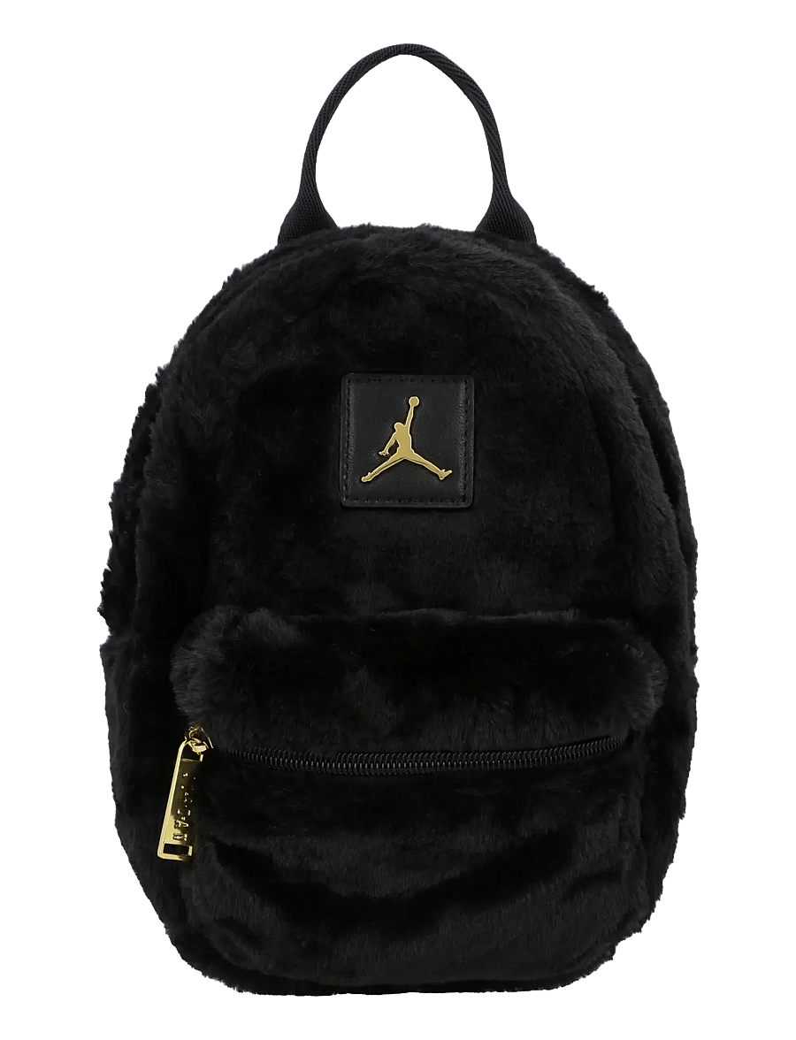 Jordan - Faux Fur Mini Backpack - black - 0