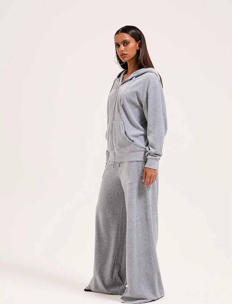 Juicy Couture - YUKA WIDE LEG MID RISE - igapäevane stiil - silver marl - 0