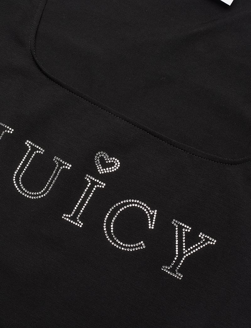 Juicy Couture - REGAL SQUARE NECK CROPPED TEE - crop tops - black - 5