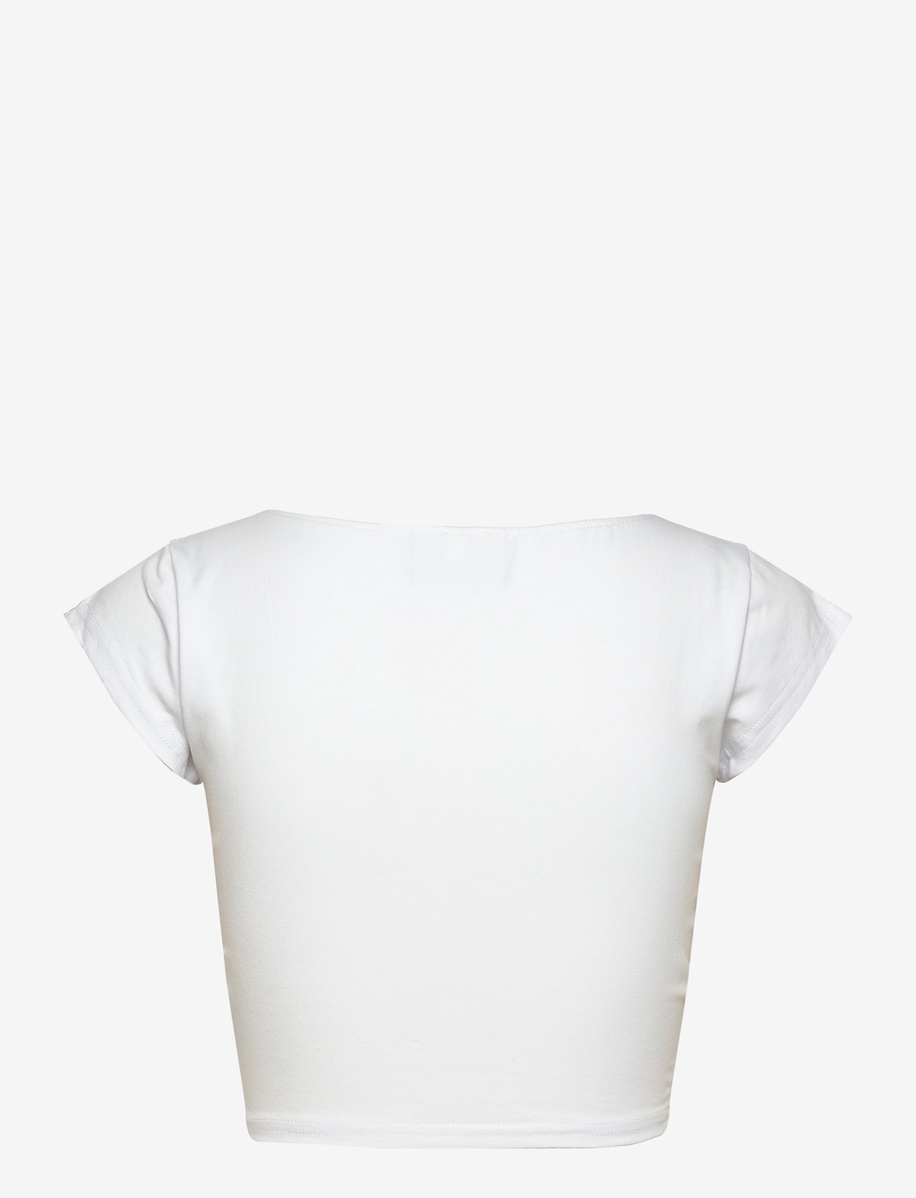 Juicy Couture - REGAL SQUARE NECK CROPPED TEE - crop tops - white - 1