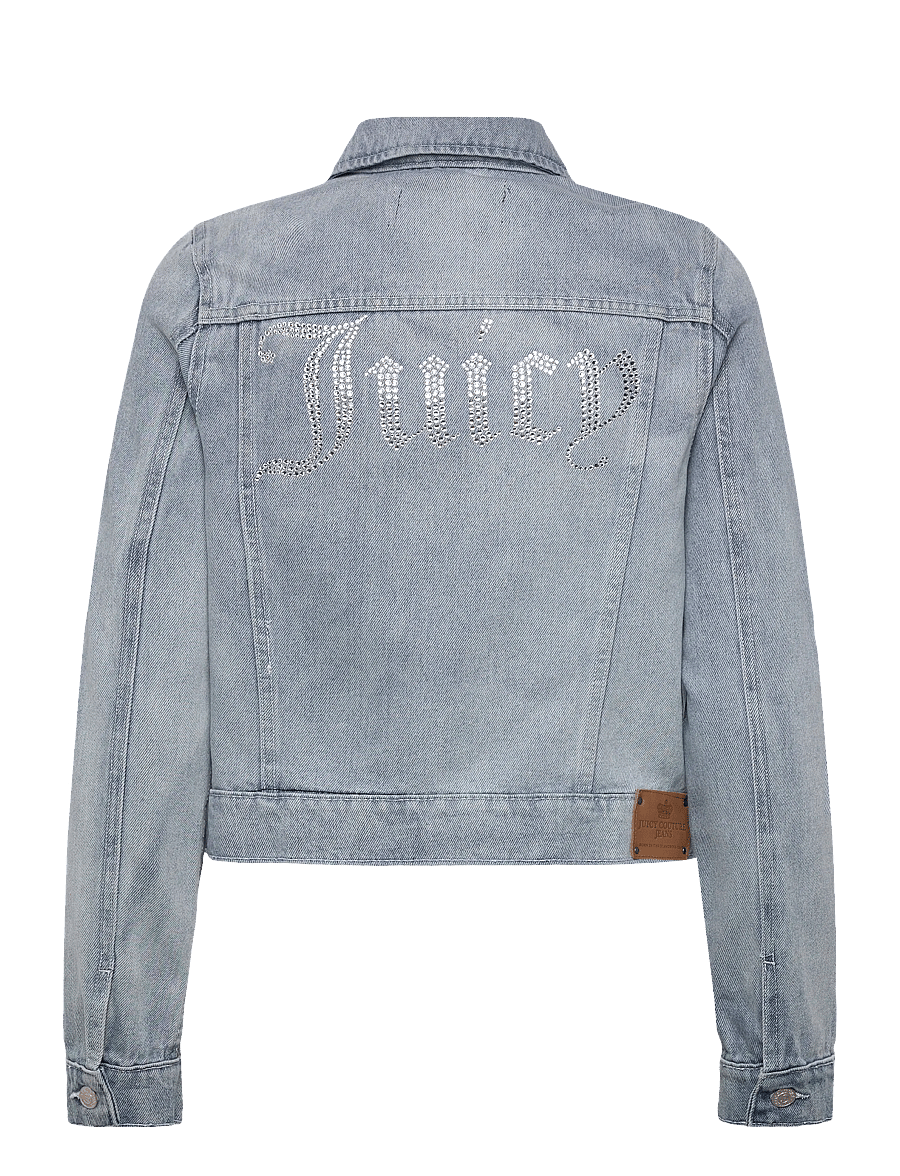 Juicy Couture - DIAMANTE CROPPE - teksatagid - light wash - 2
