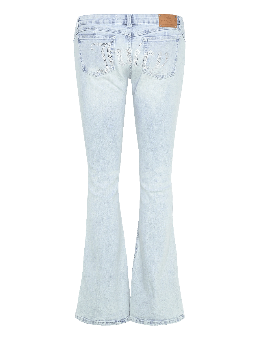Juicy Couture - LOW RISE DIAMANTE FLARE - flared jeans - light wash - 2