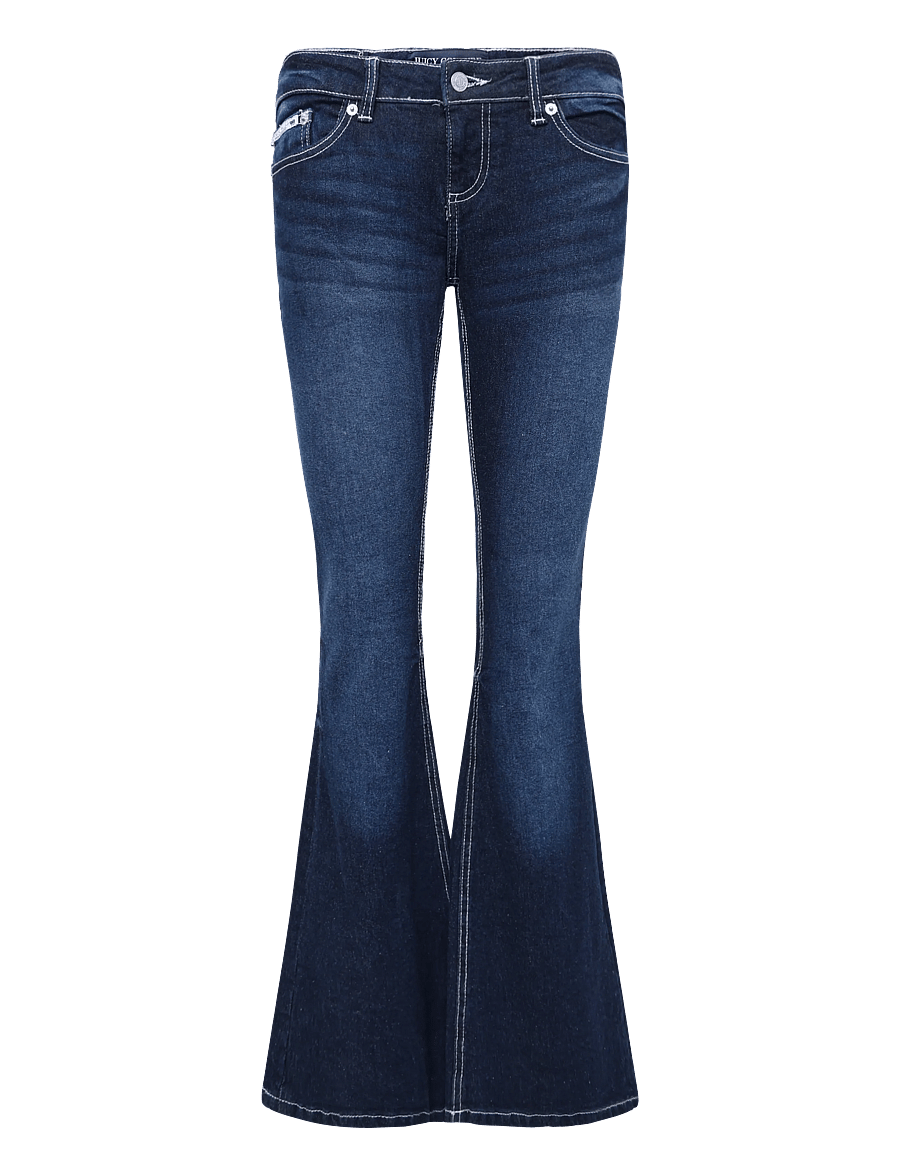 Juicy Couture - LOW RISE DIAMANTE FLARE - schlaghosen - mid wash - 1