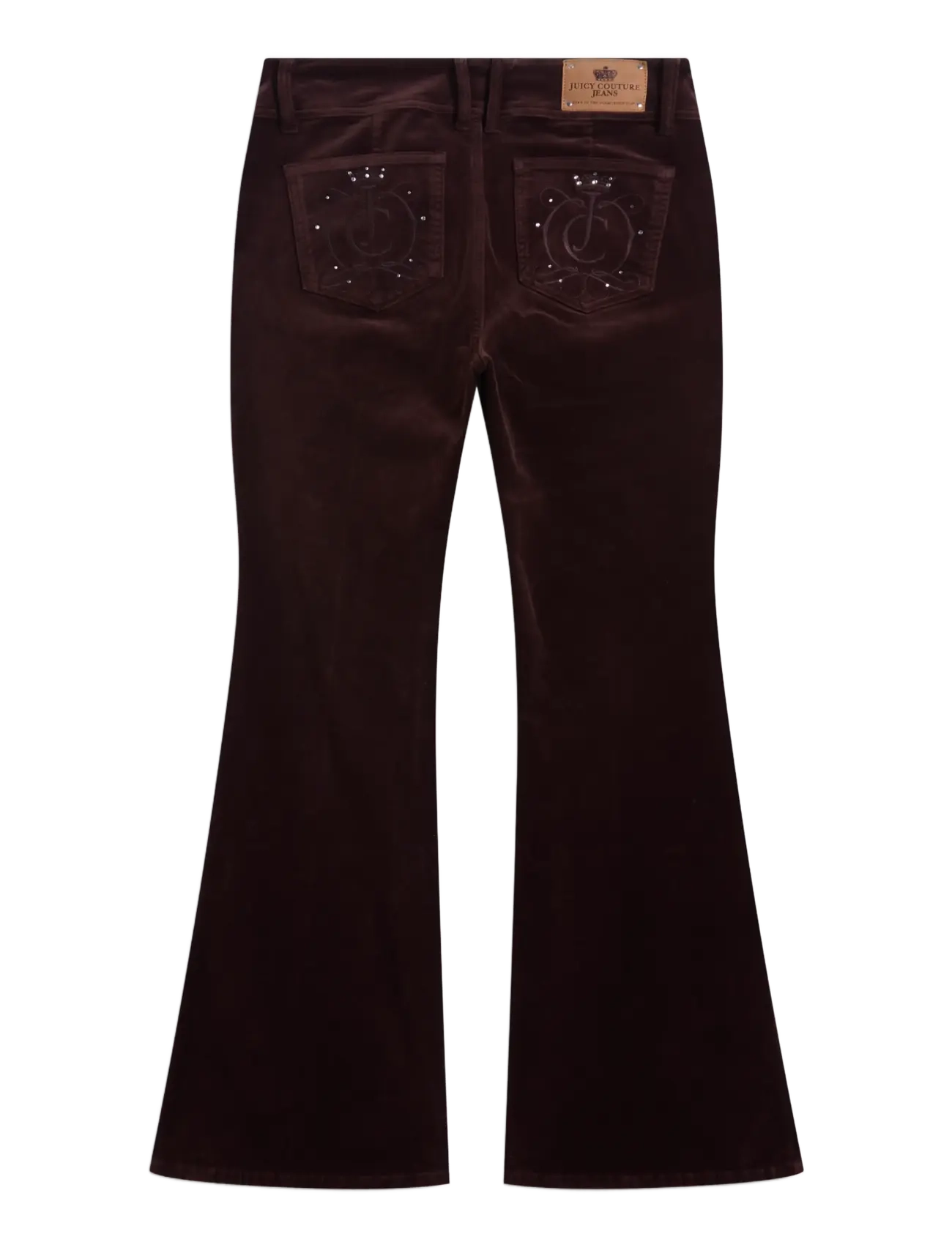 Juicy Couture - CREST VELOUR DENIM LOW RISE FLARE - flare bukser - java - 2