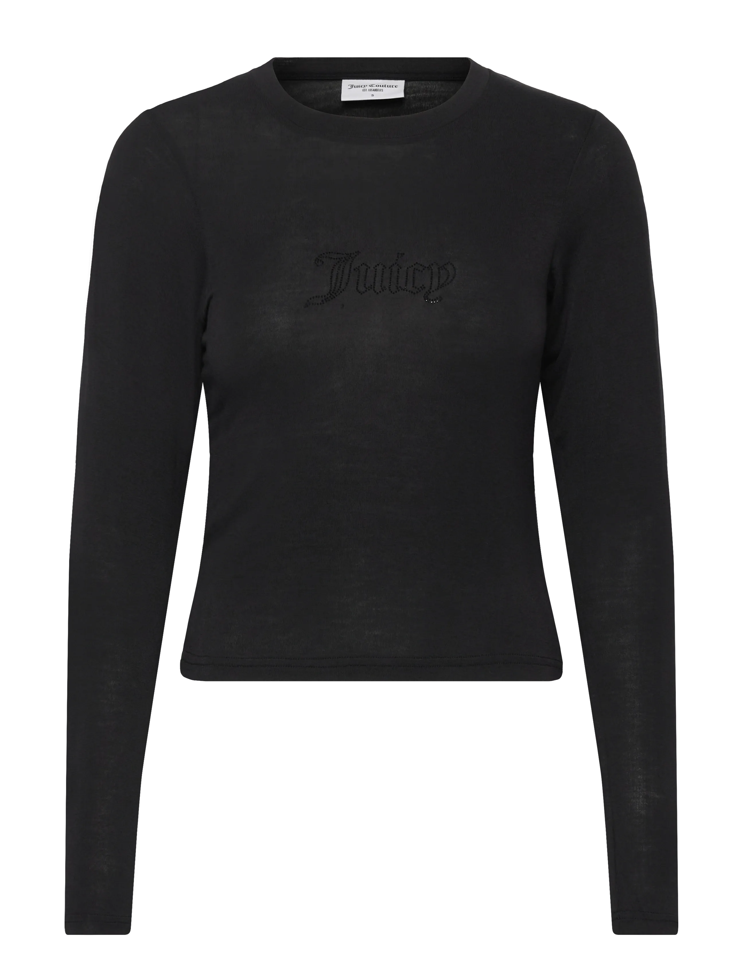 Juicy Couture SLUB KNIT LS RINGER T-SHIRT - Transitional Layering - BLACK / black