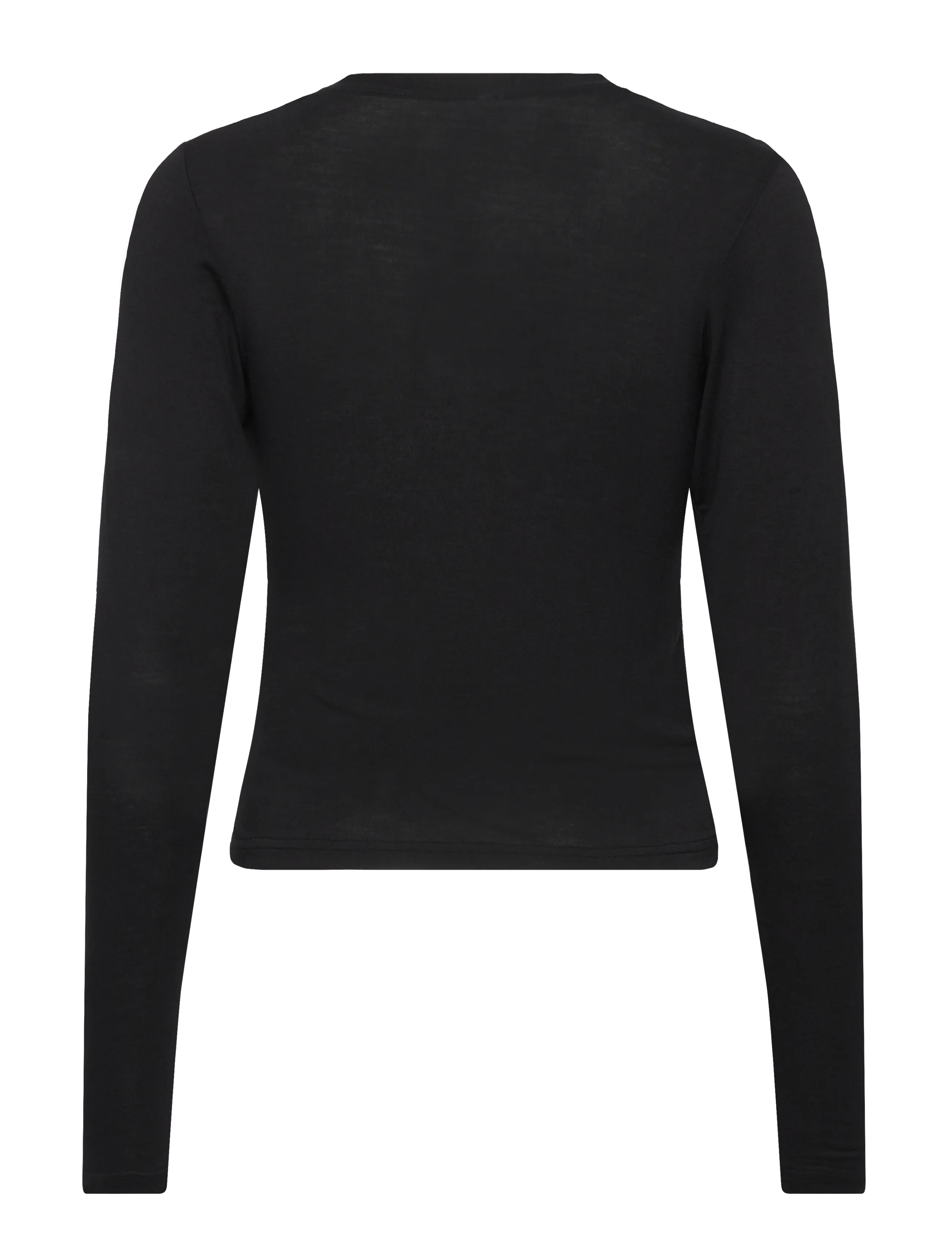 Juicy Couture - SLUB KNIT LS RINGER T-SHIRT - topi ar garām piedurknēm - black - 1