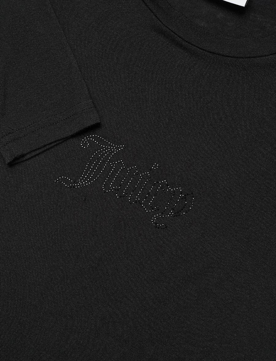 Juicy Couture - SLUB KNIT LS RINGER T-SHIRT - langermede topper - black - 2