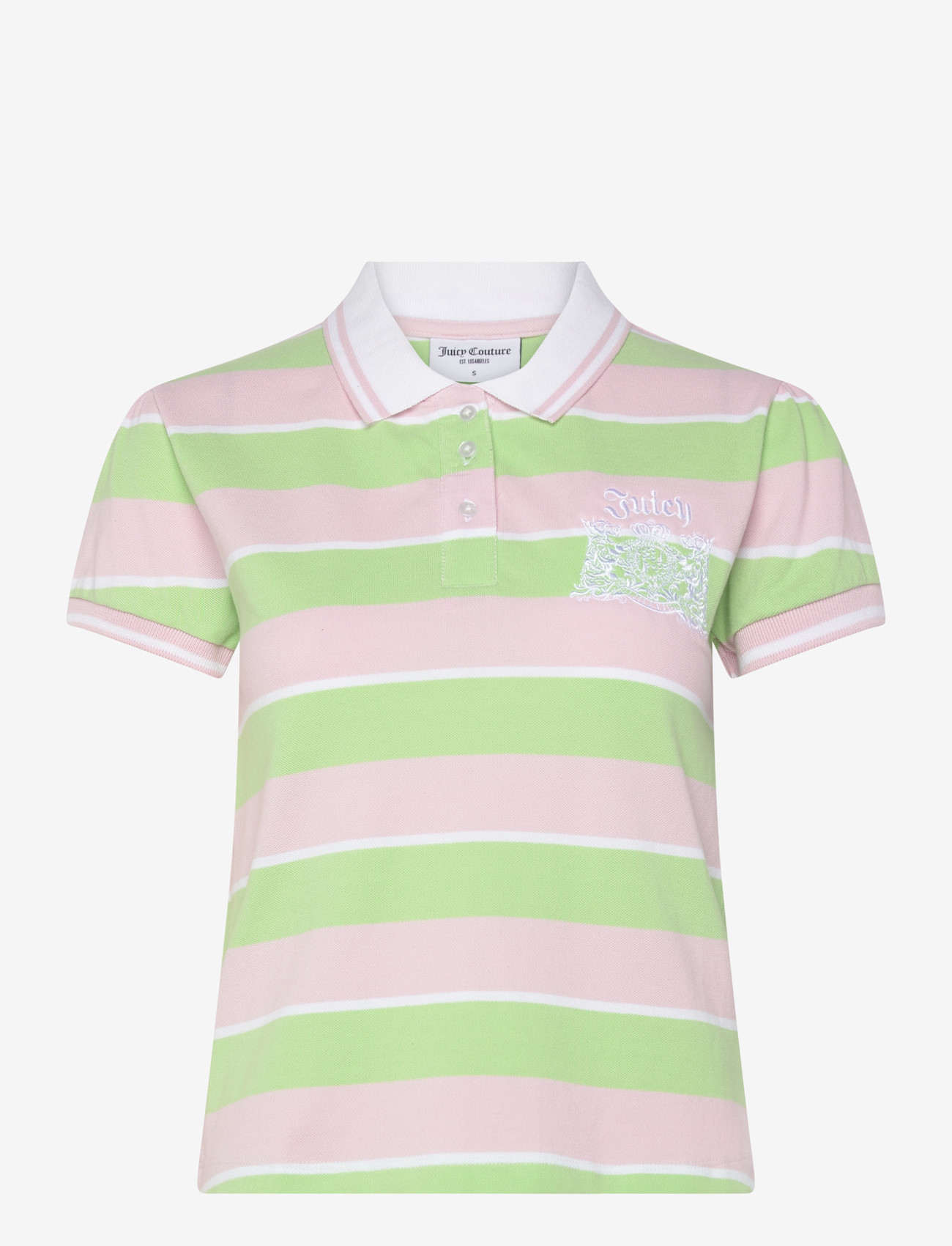 Juicy Couture - POLO TOP - poloer - green pink stripe - 1