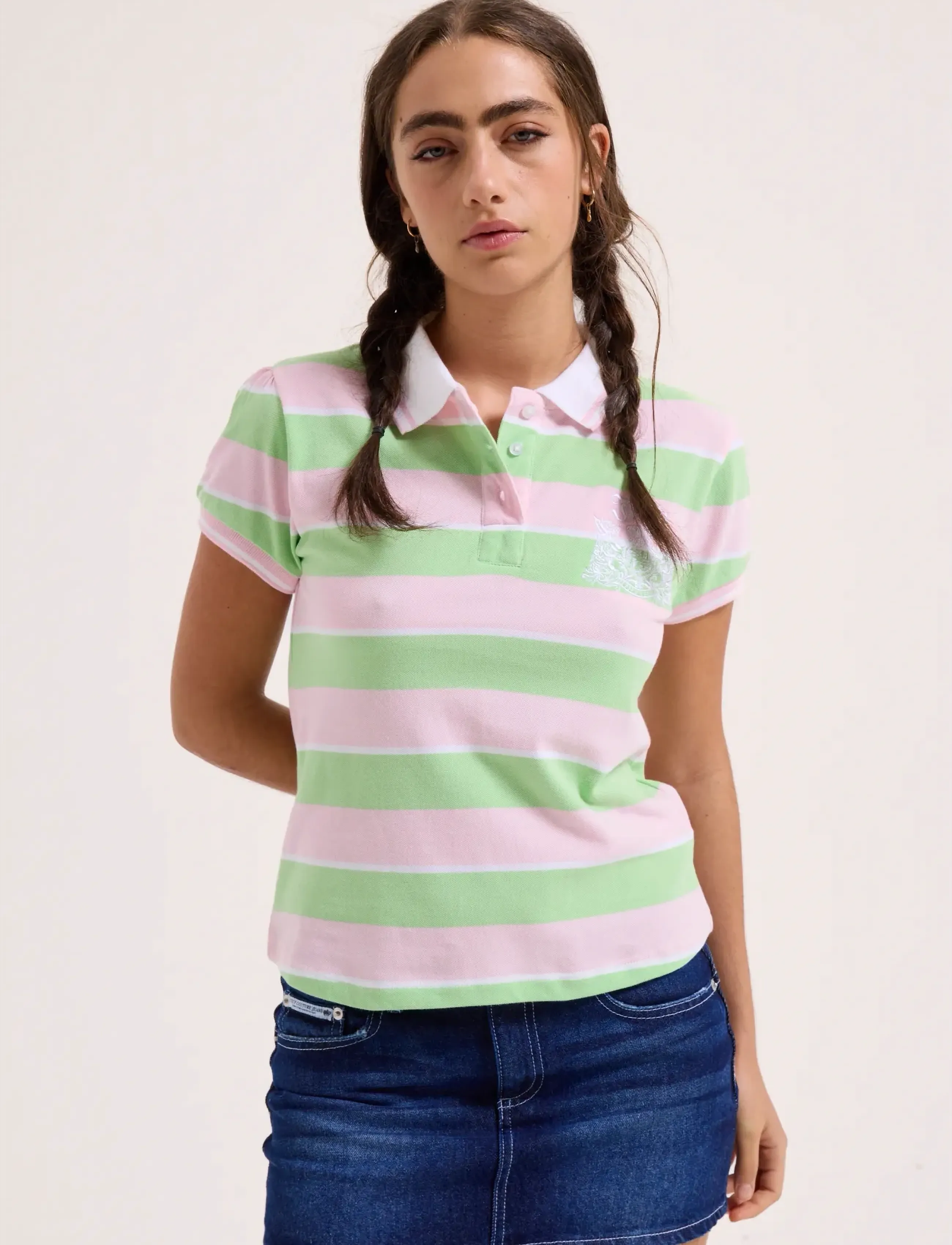 Juicy Couture - POLO TOP - pikéer - green pink stripe - 3