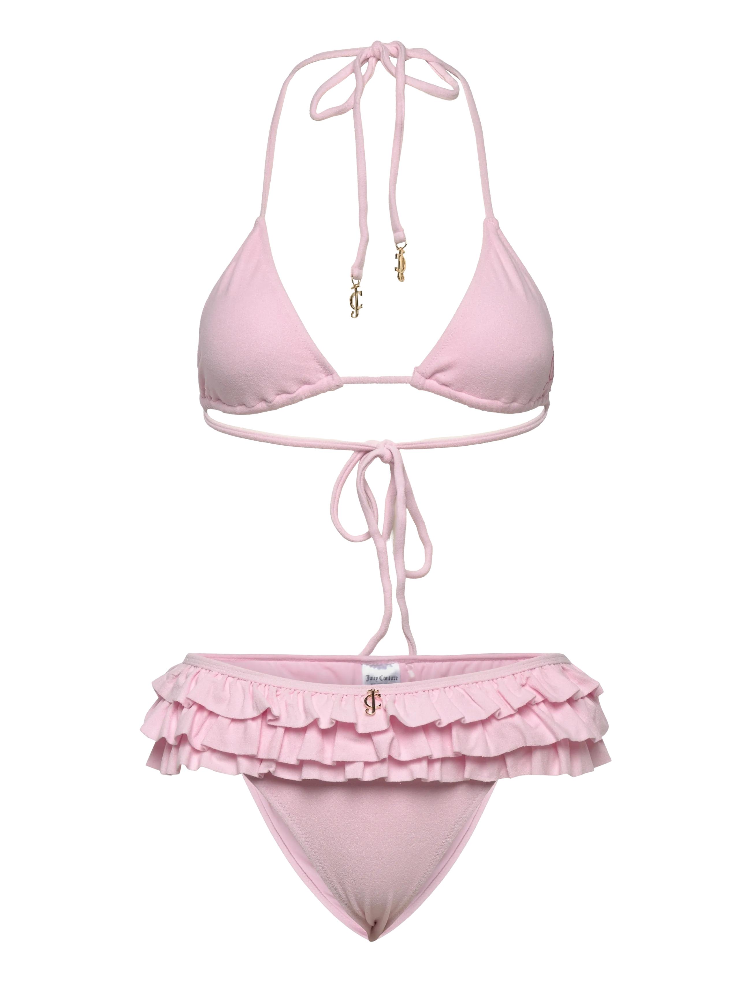 Juicy Couture HERITAGE TOWELLING FRILLY BIKINI - Bikini bottoms - CHERRY BLOSSOM / pink/rose