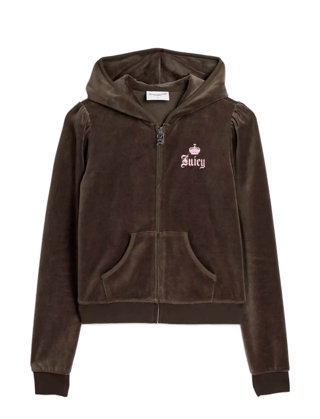 Juicy Couture LIVE FOR JUICY PUFF SLEEVE HOODIE - Tøj - JAVA / brown