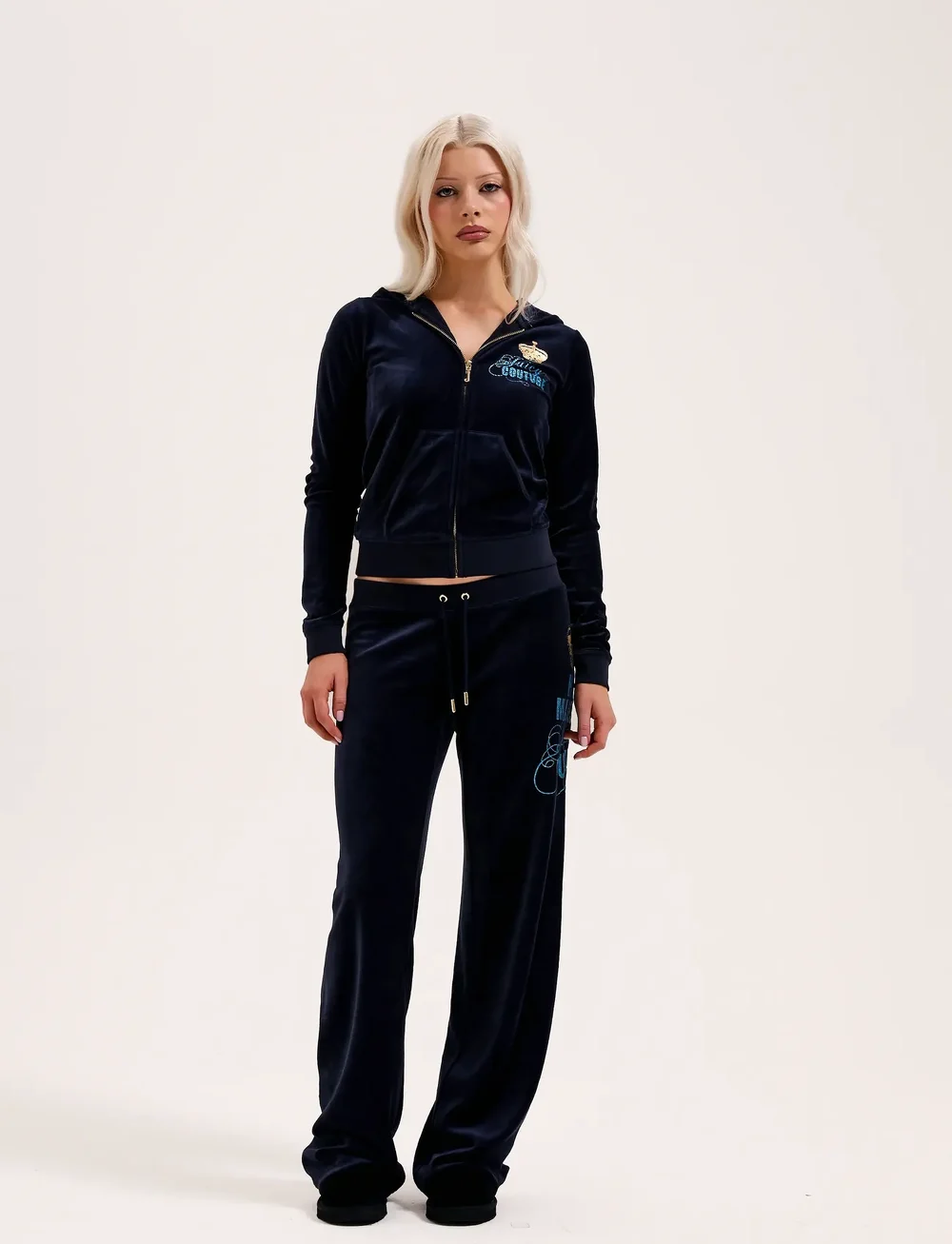 Juicy Couture - HER MAJESTY ROBYN HOODIE - joggingsæt - night sky - 3