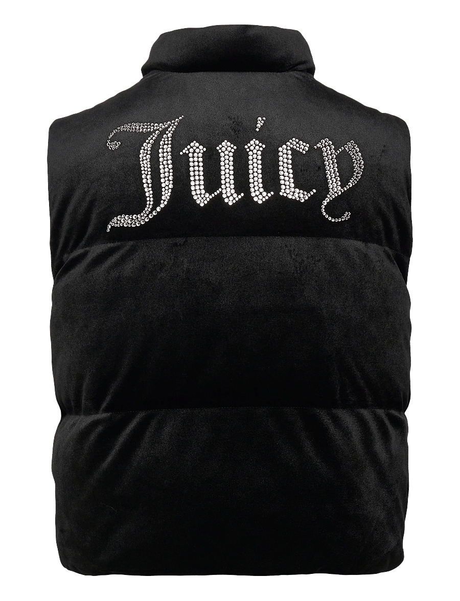 Juicy Couture - LIGHTENING VELOUR GILET - frühlingsjacken - black - 2