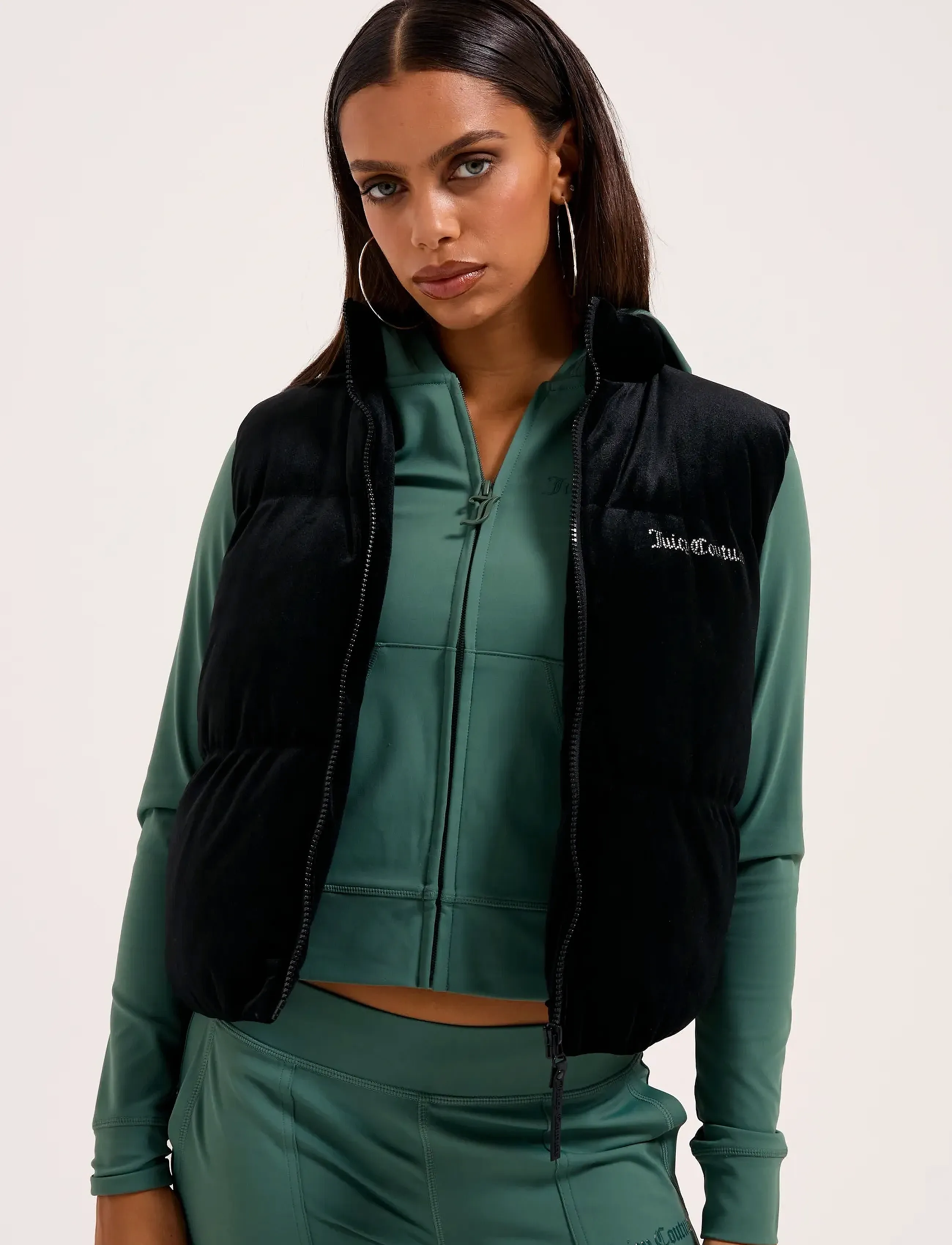 Juicy Couture - LIGHTENING VELOUR GILET - forårsjakker - black - 3