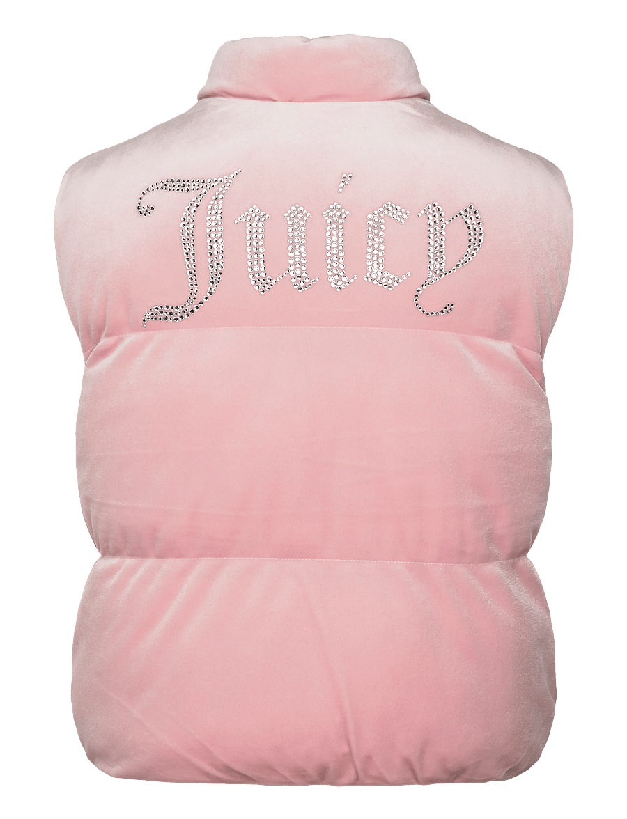 Juicy Couture - LIGHTENING VELOUR GILET - frühlingsjacken - juicy pink - 2