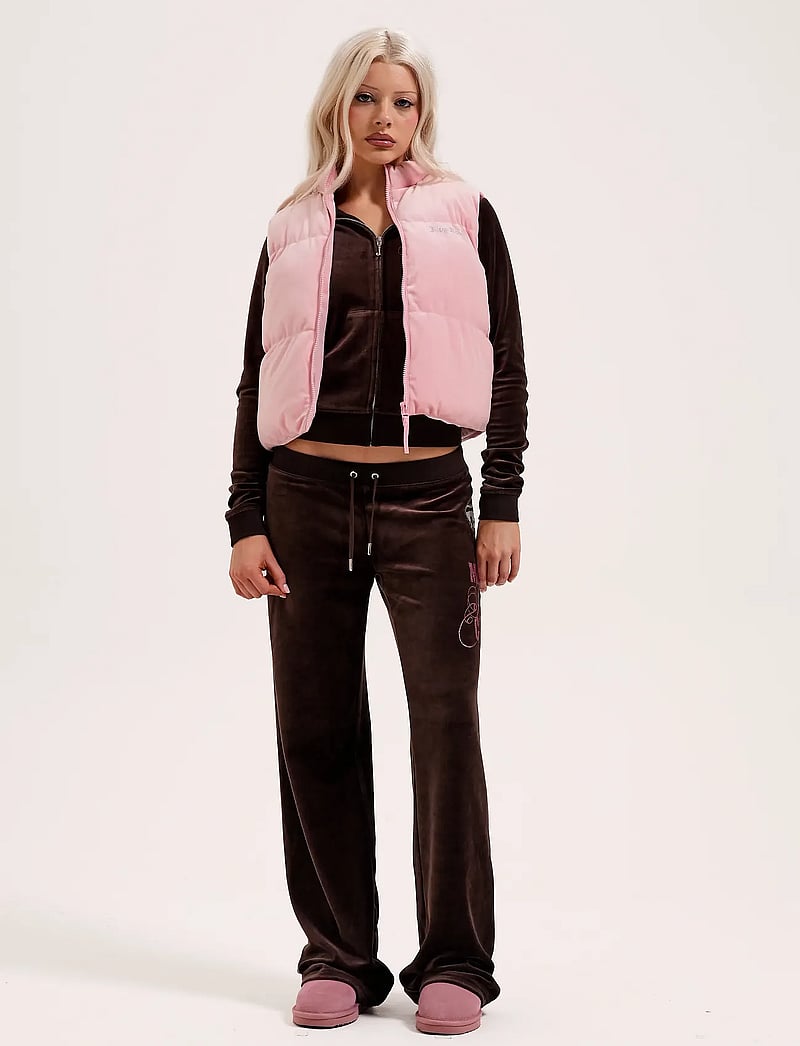 Juicy Couture - LIGHTENING VELOUR GILET - sügisjakid - juicy pink - 0