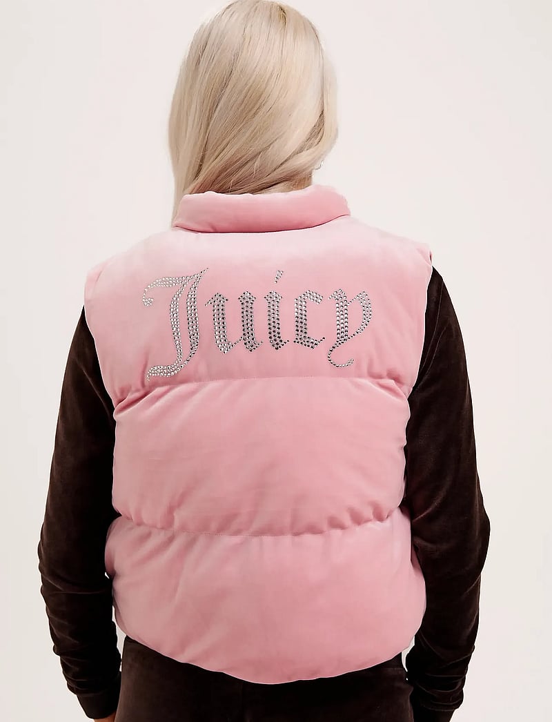 Juicy Couture - LIGHTENING VELOUR GILET - sügisjakid - juicy pink - 3