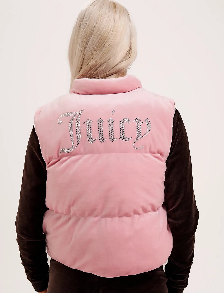 Juicy Couture - LIGHTENING VELOUR GILET - frühlingsjacken - juicy pink - 3