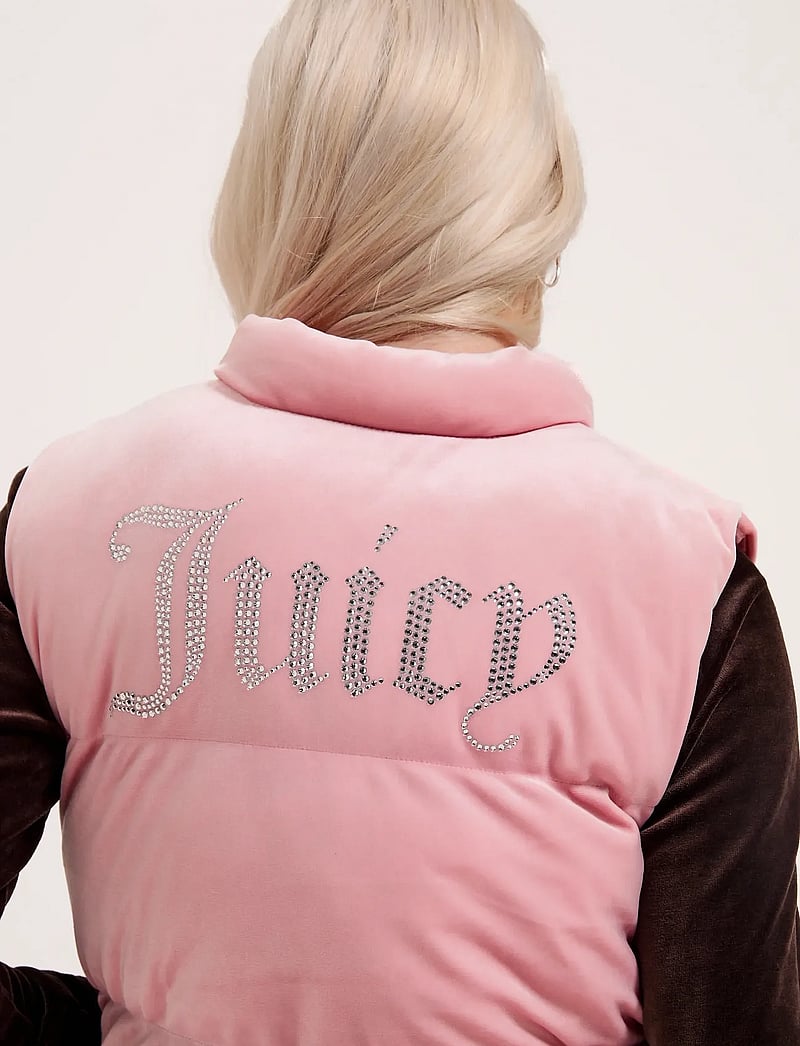 Juicy Couture - LIGHTENING VELOUR GILET - sügisjakid - juicy pink - 5