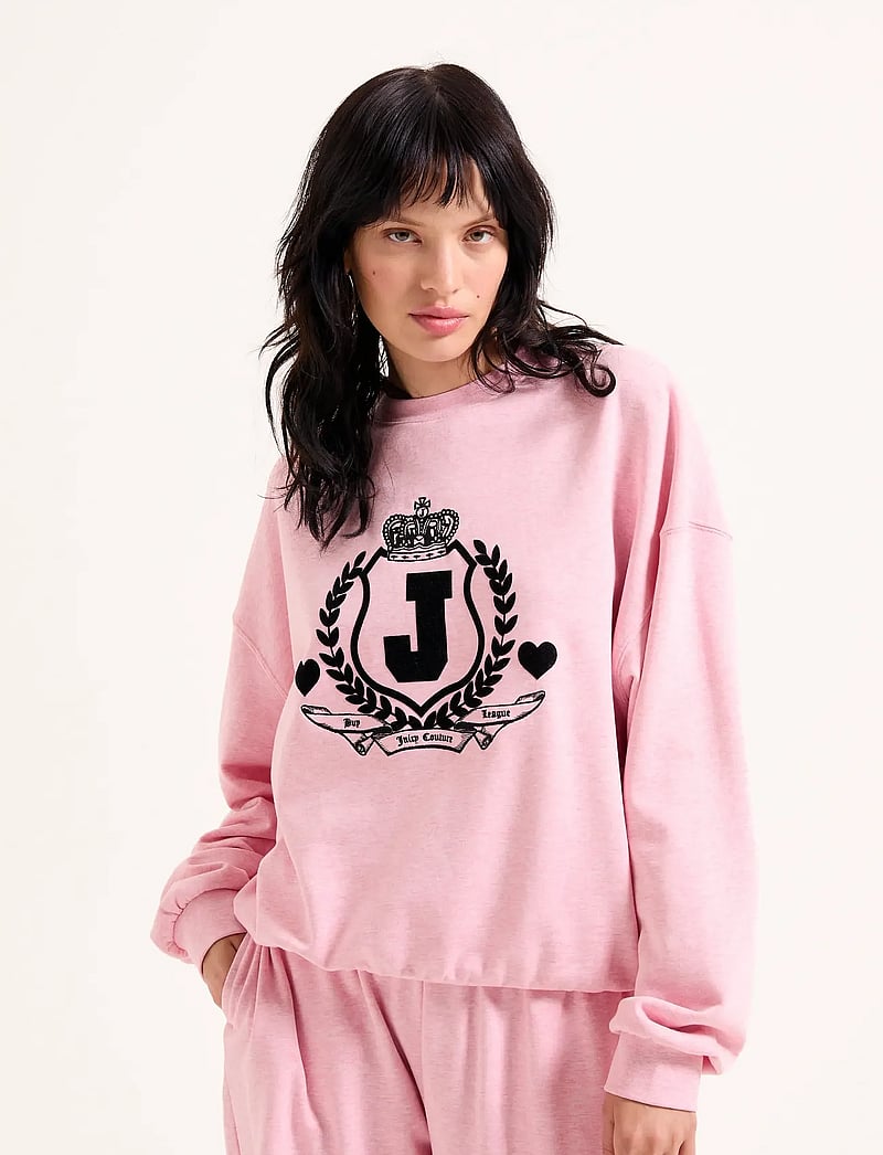 Juicy Couture - VENICE CREST SWEATSHIRT - dressipluusid - pink marl - 0