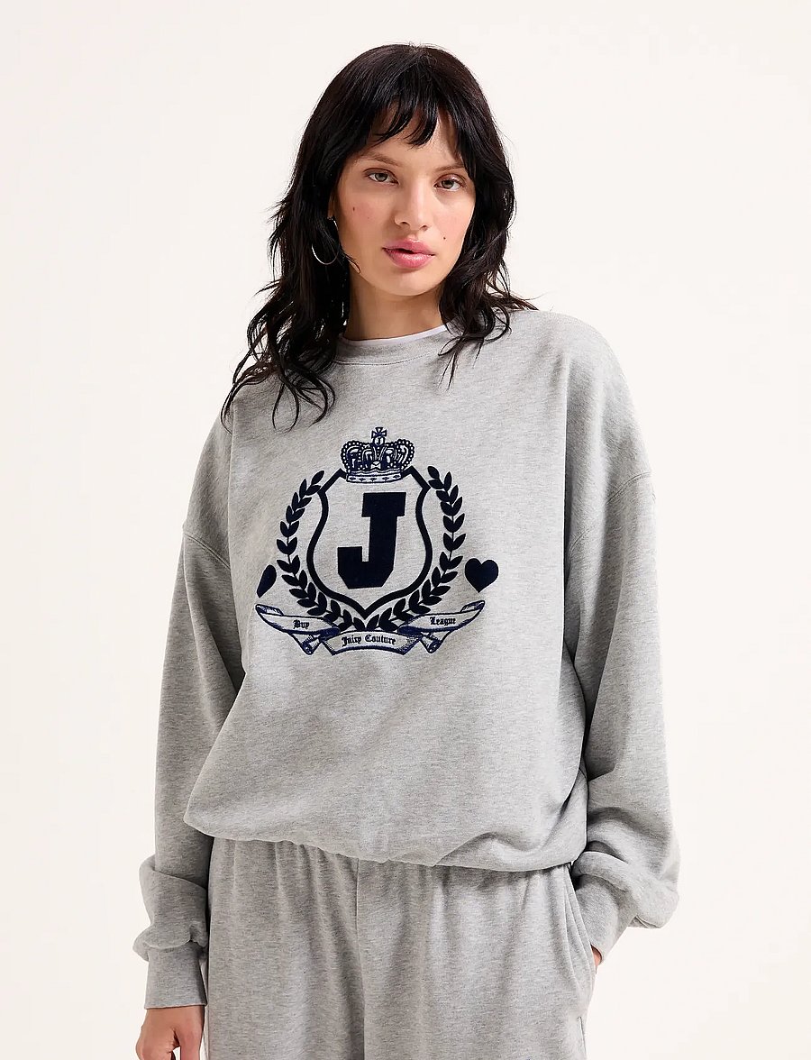 Juicy Couture - VENICE CREST SWEATSHIRT - vardagsstil - silver marl - 0