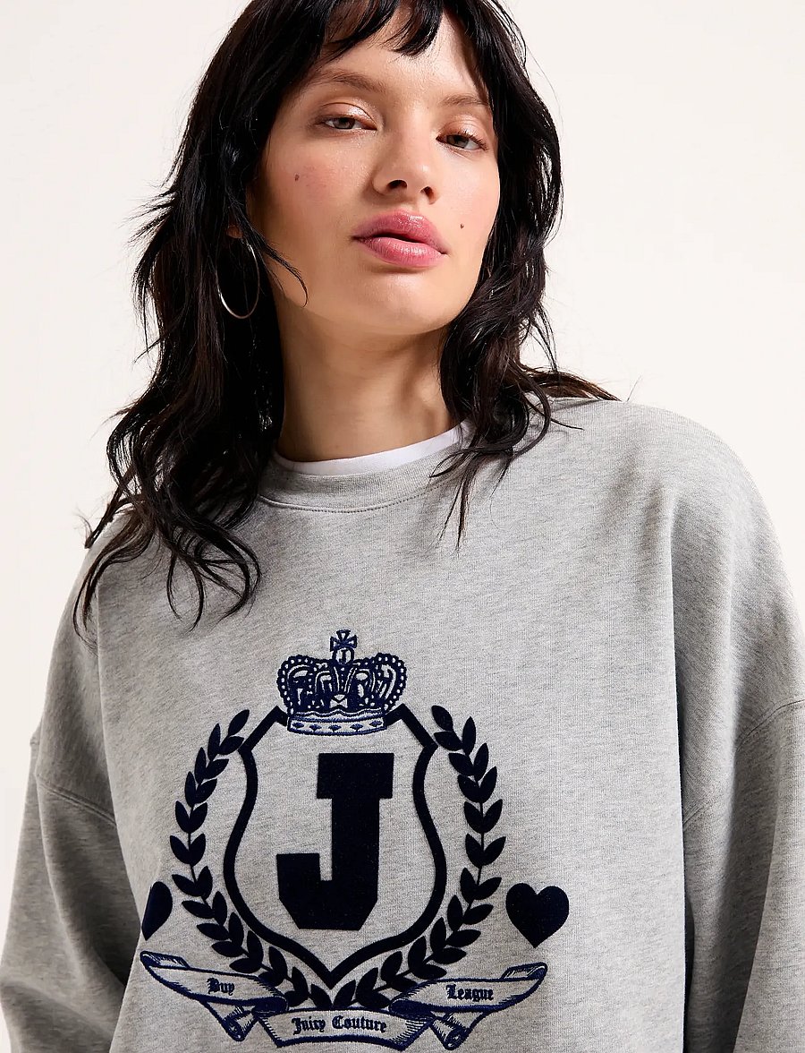 Juicy Couture - VENICE CREST SWEATSHIRT - vardagsstil - silver marl - 4