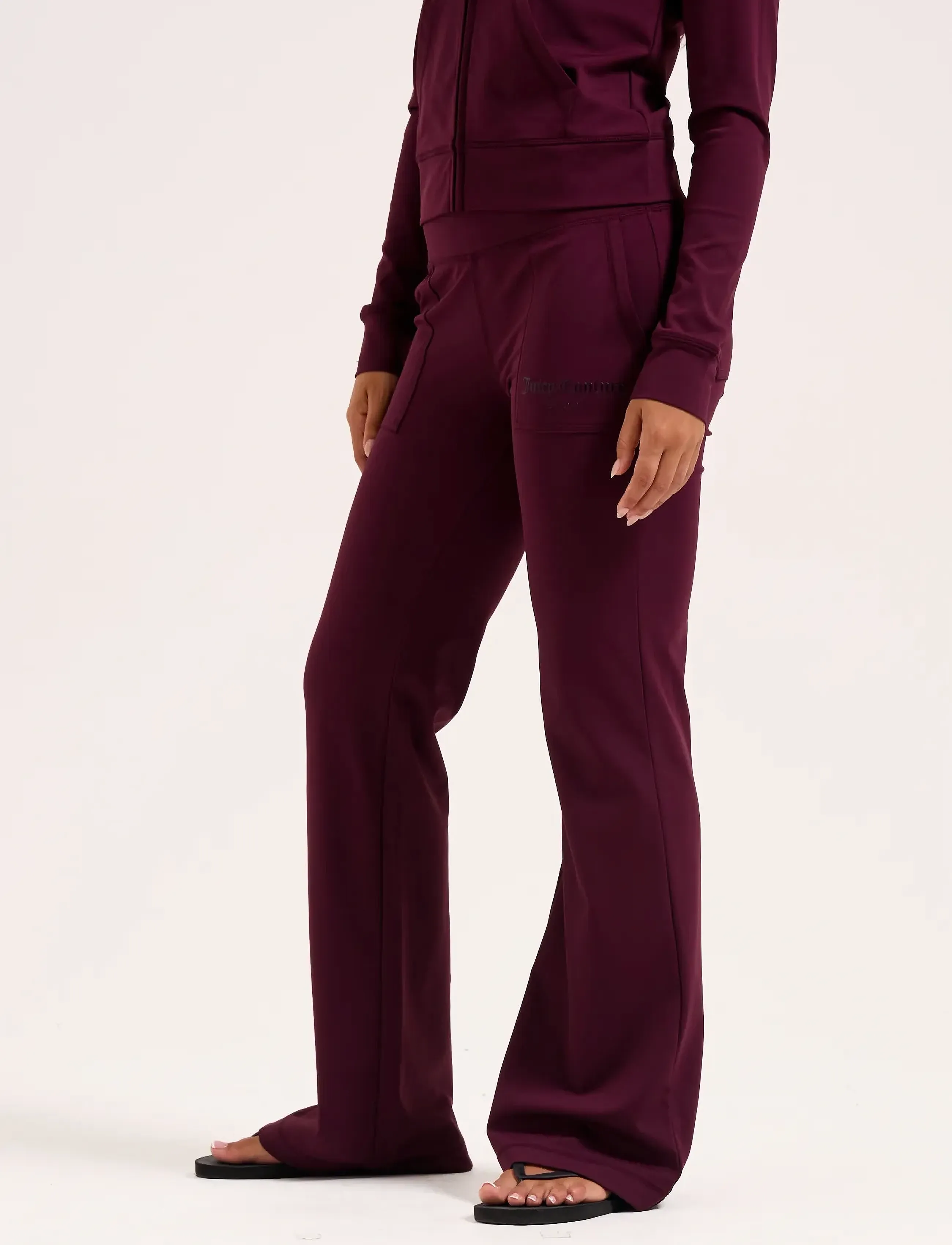 Juicy Couture Activewear Farah Low Rise Leggings, Kvinder, Træningsleggings Med Svaj, Bordeaux, Str: XXS