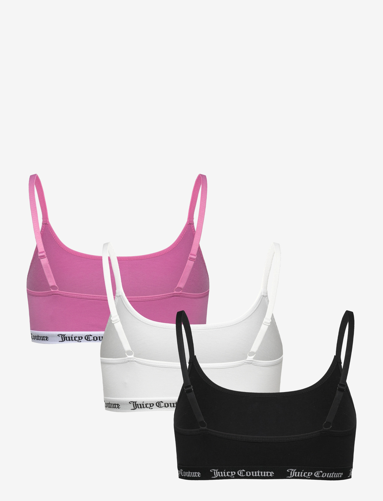 Juicy Couture - 3 PACK COTTON REN SCOOP BRALETTE - bralette - multi :  black, white, super pink - 2