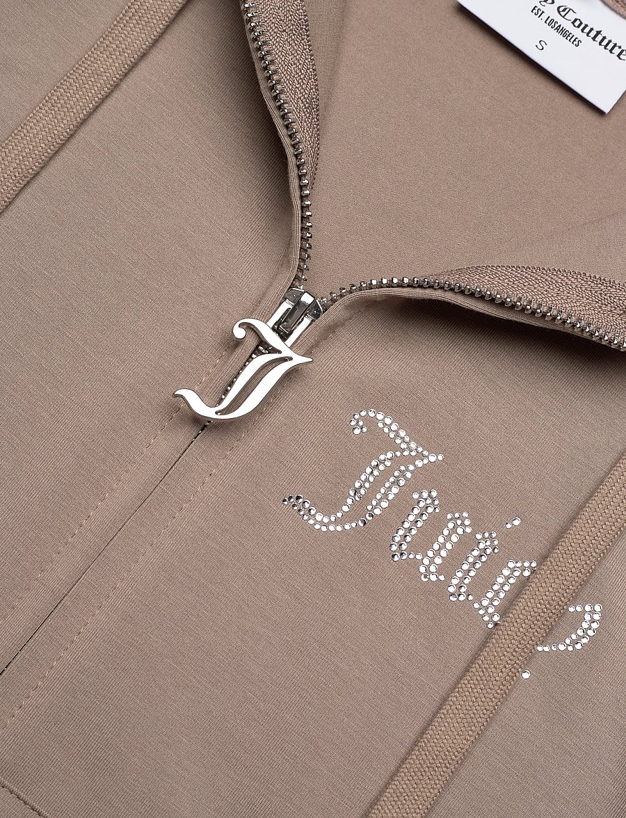 Juicy Couture - OOLA DIAMANTE JERSEY HOODIE - hoodies - fungi - 5