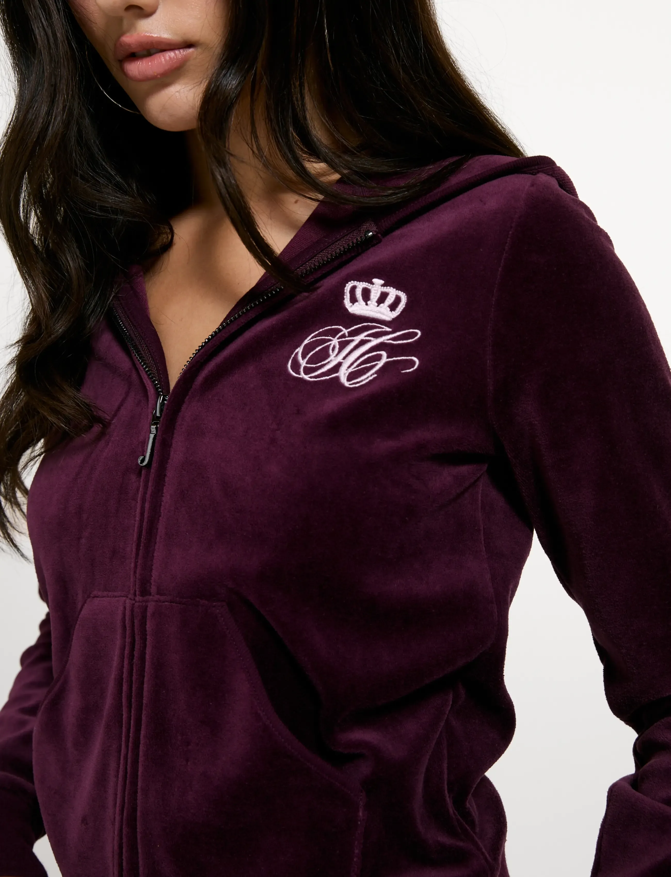 Juicy Couture - SCRIPT REBELLE ROBYN HOODIE - winetasting - 3