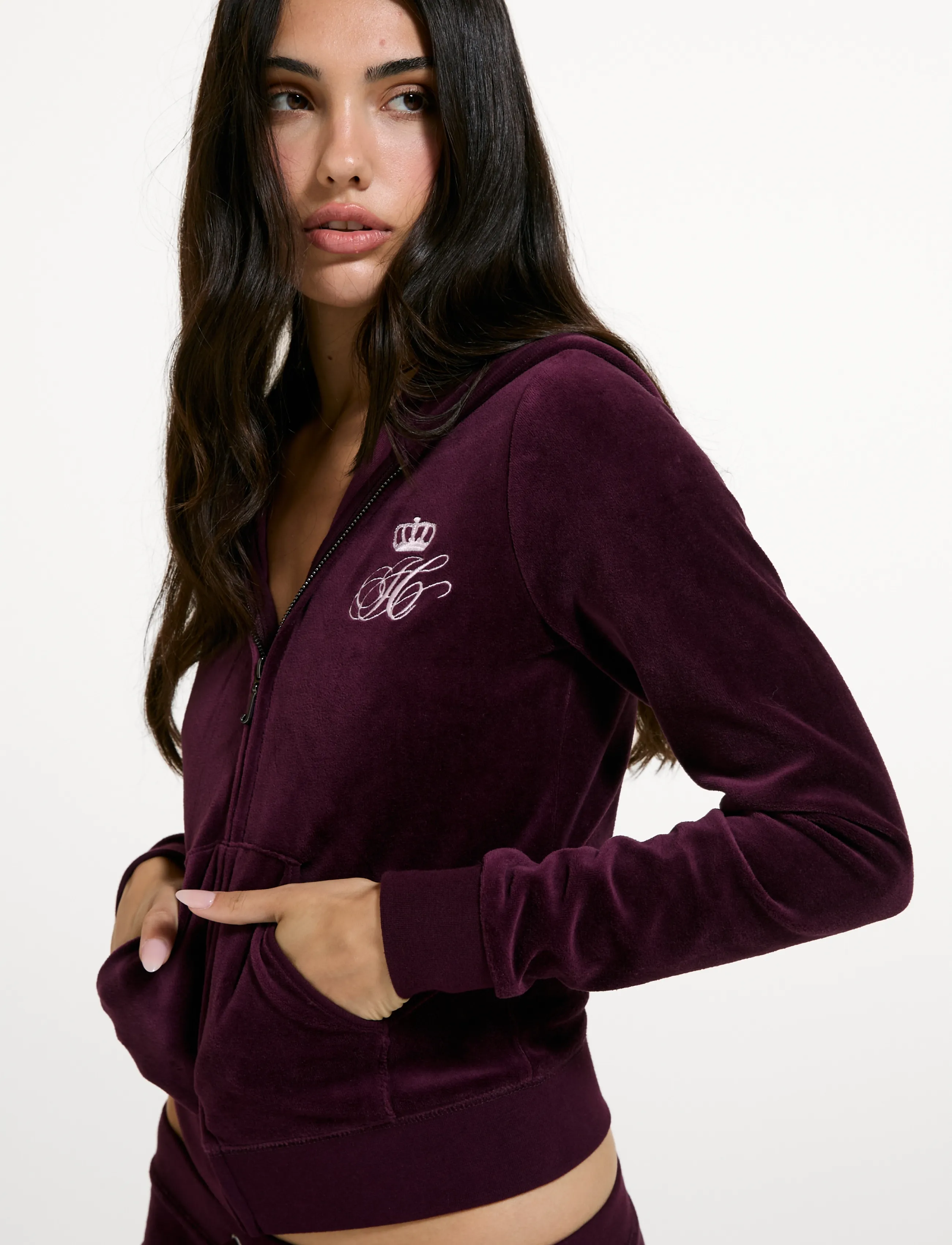 Juicy Couture - SCRIPT REBELLE ROBYN HOODIE - winetasting - 4