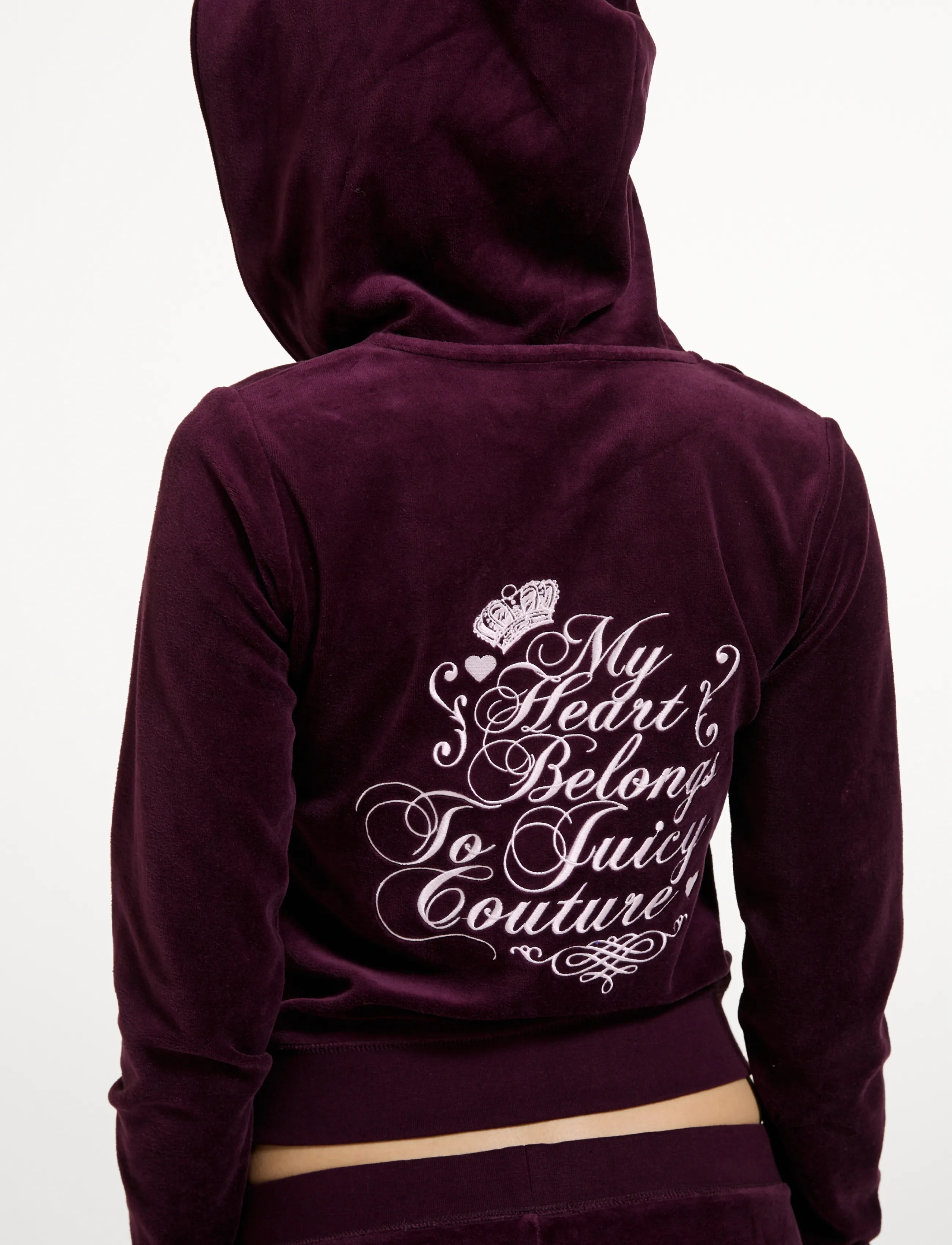 Juicy Couture - SCRIPT REBELLE ROBYN HOODIE - winetasting - 5