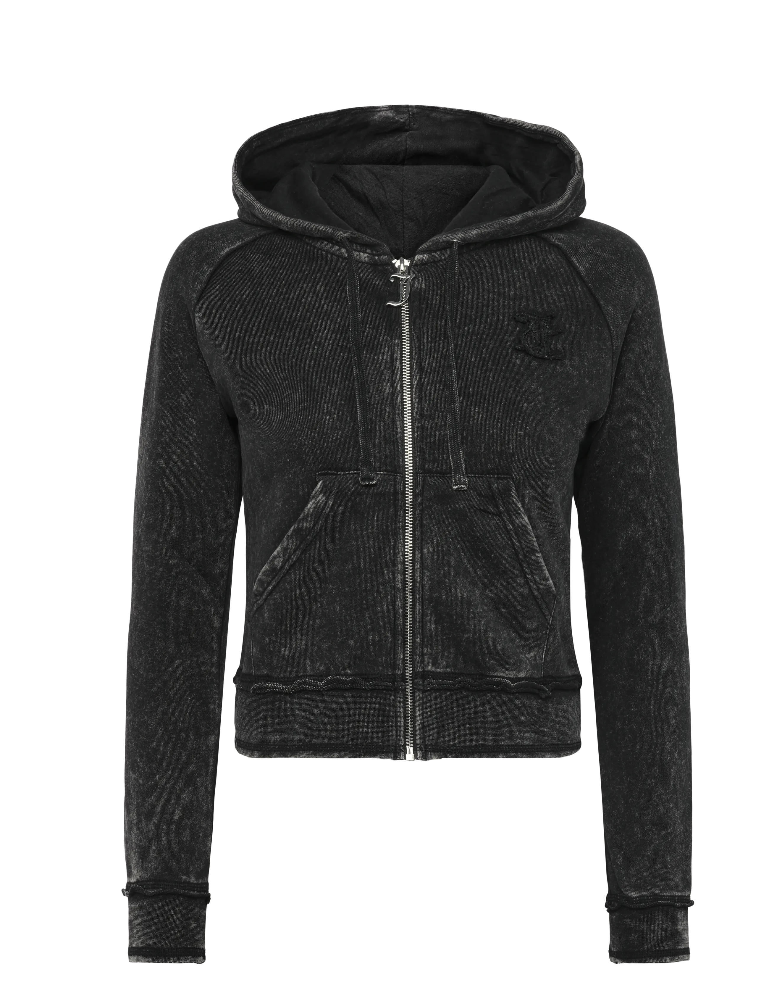 Juicy Couture MADISON APPLIQUE HOODIE - Sweatshirts - BLACK / black