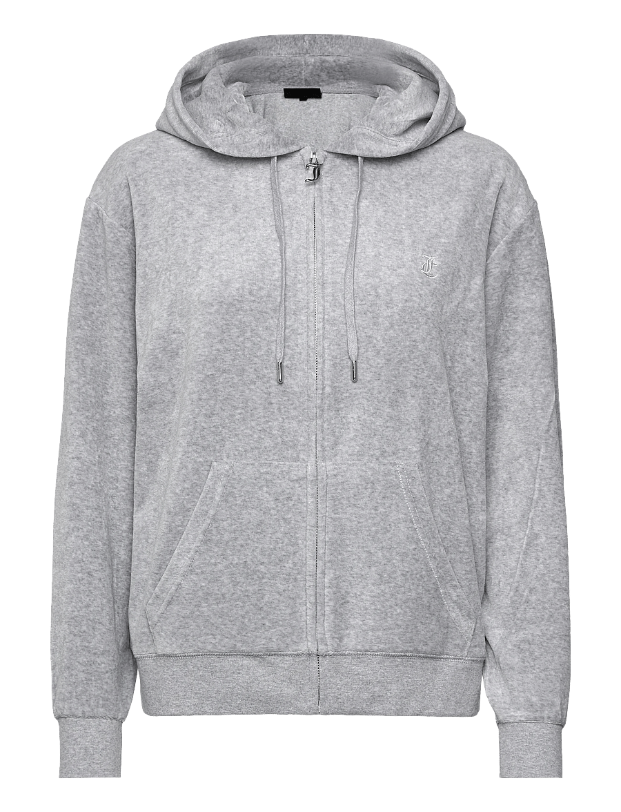 Juicy Couture - HALAN OVERSIZED ZIP THRU HOODIE - kapuutsiga pusad - silver marl - 0