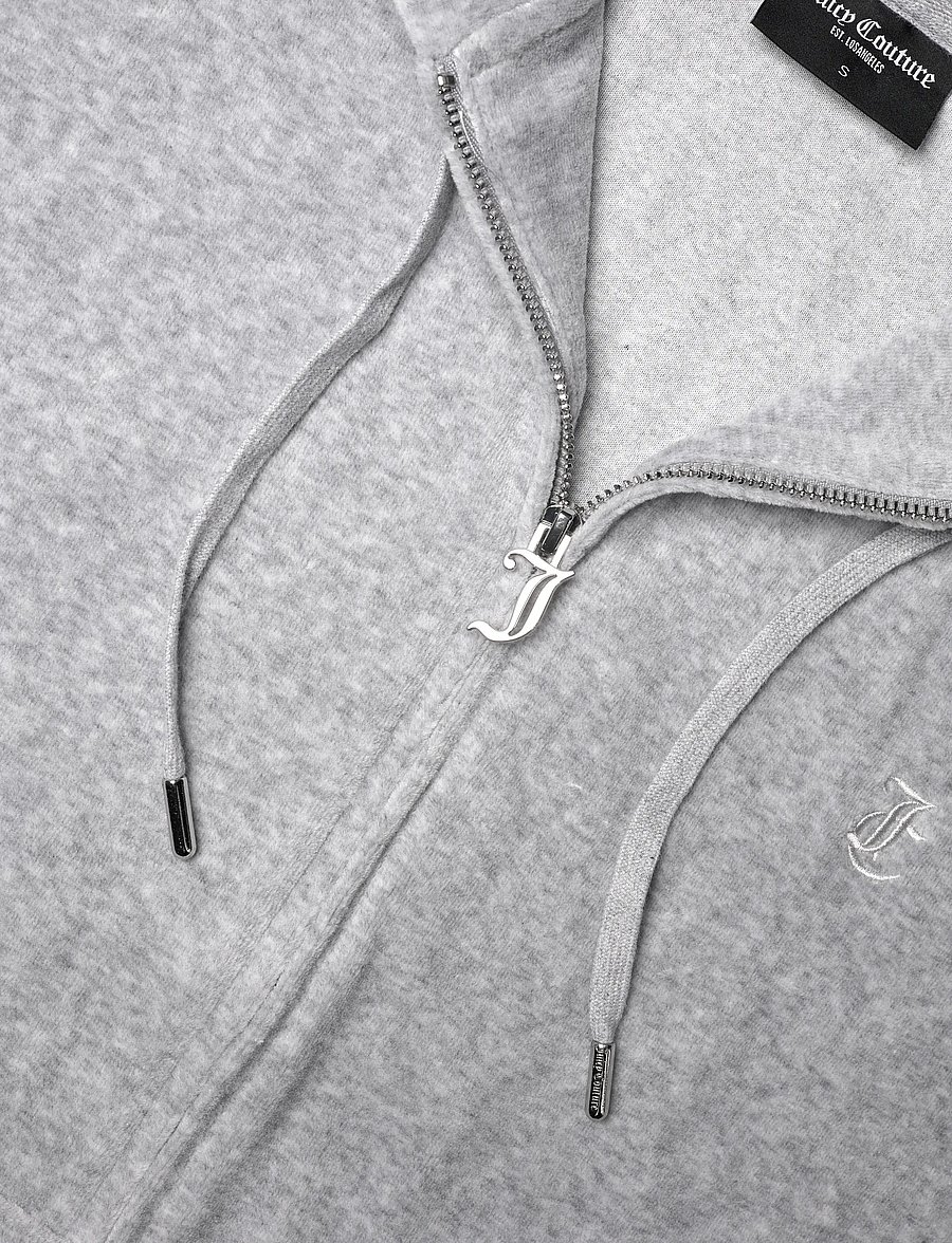 Juicy Couture - HALAN OVERSIZED ZIP THRU HOODIE - kapuutsiga pusad - silver marl - 2